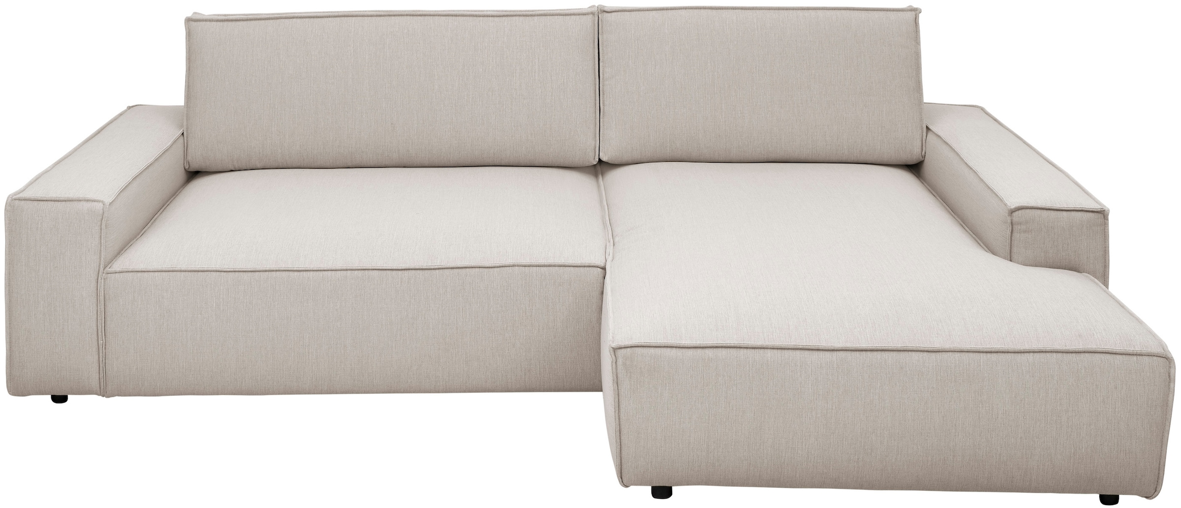 Home affaire Ecksofa »NEU: SHERWOODL XXL 284, Big-Sofa L-Form, tiefe Sitzfläche 95 cm, Cord,«, Leinenoptik, Recamiere rechts/links, auch als Schlafsofa stellbar