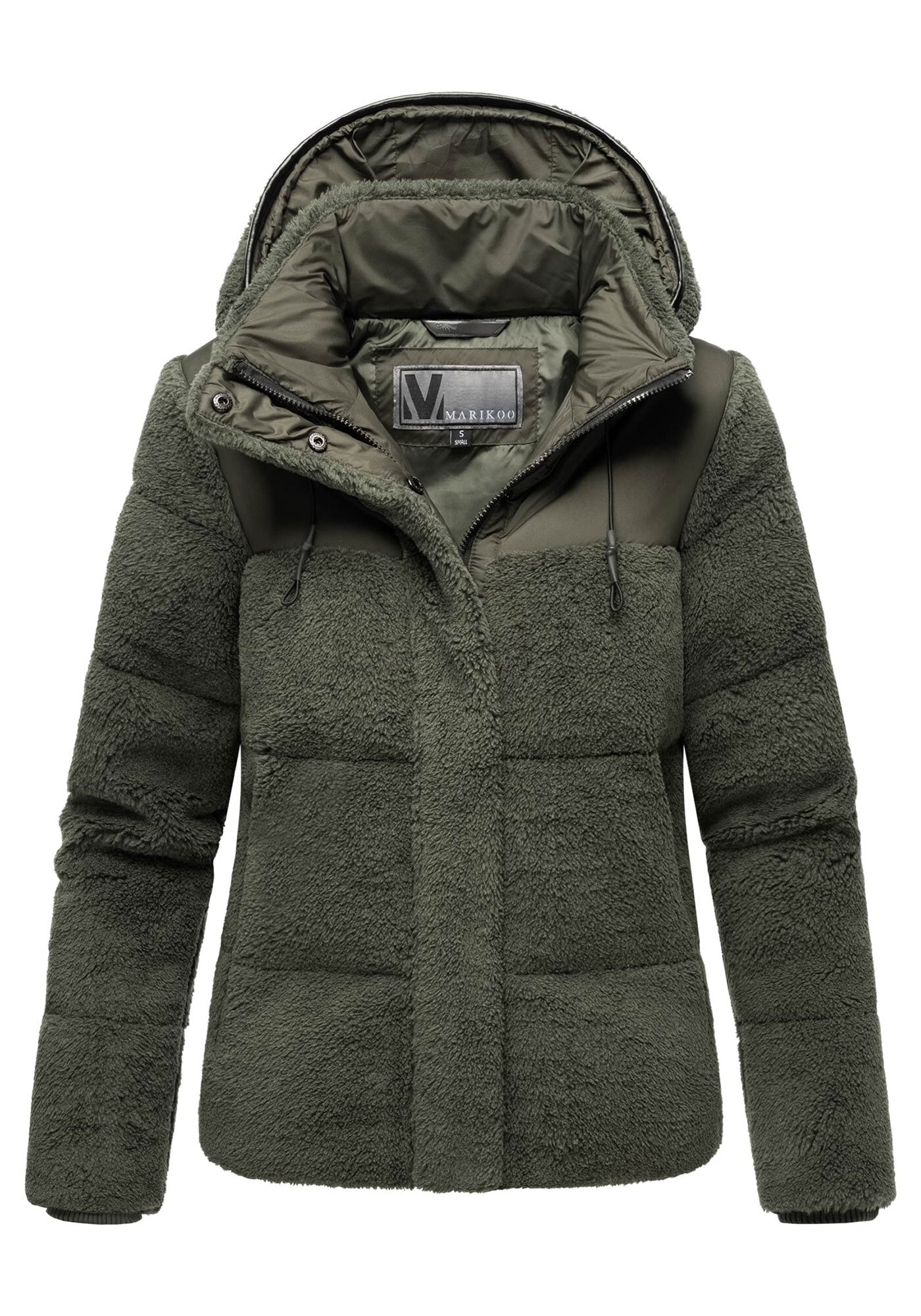 Marikoo Winterjacke »Kaguraa«, warme Teddyfell Sherpa Jacke