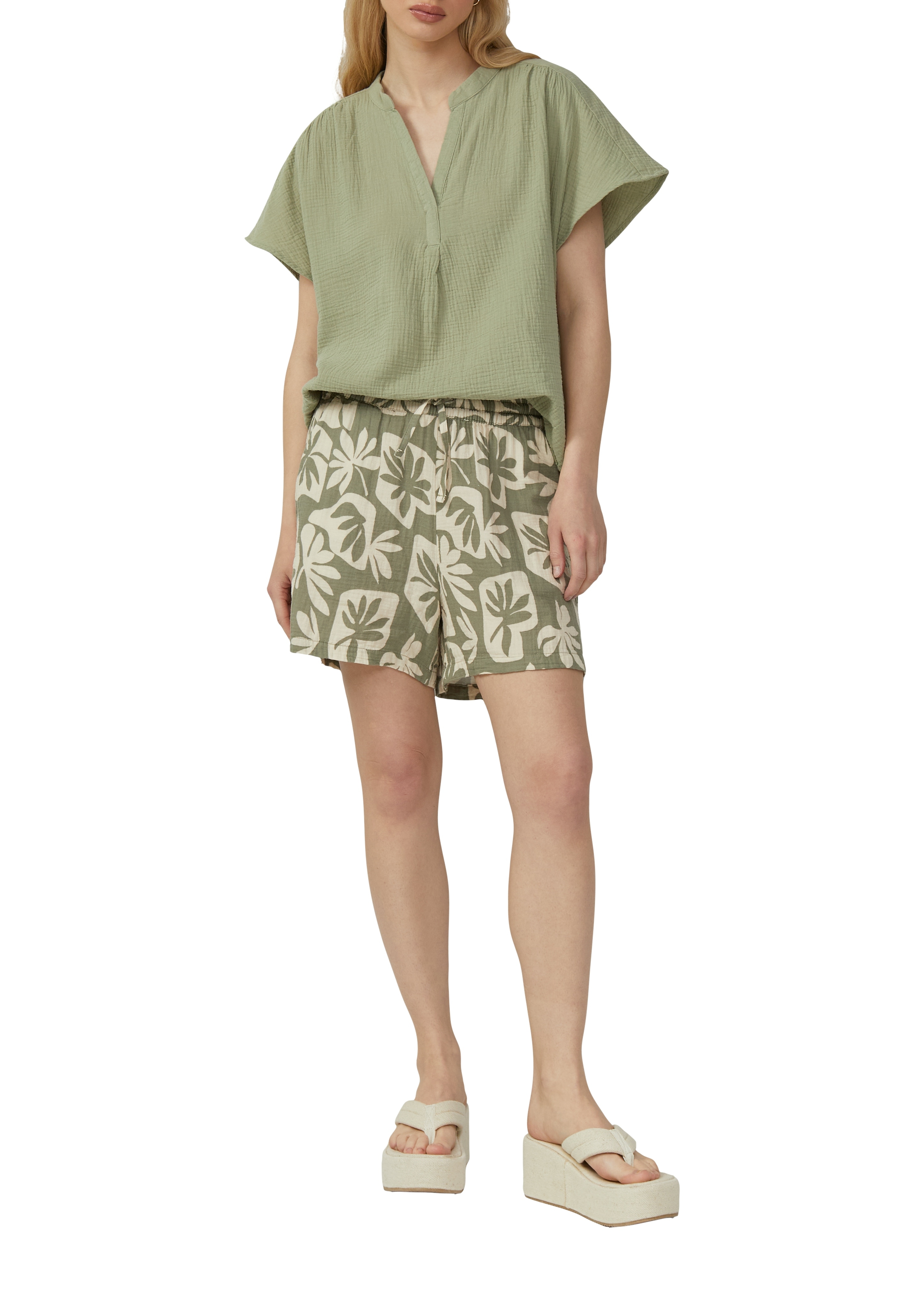 QS Kurzarmbluse aus Musselin günstig online kaufen