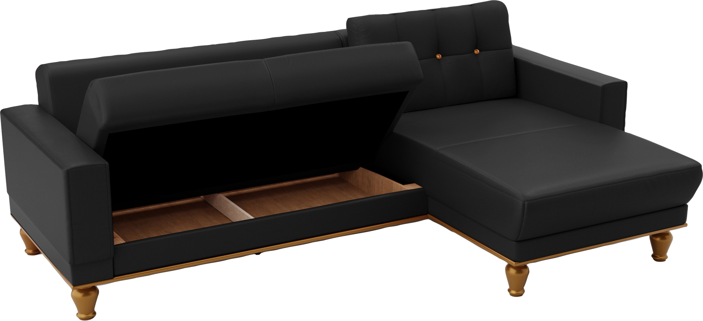 sit&more Ecksofa »Orient 5 L-Form«, mit Strass-Stein, wahlweise mit Bettfunktion und Bettkasten