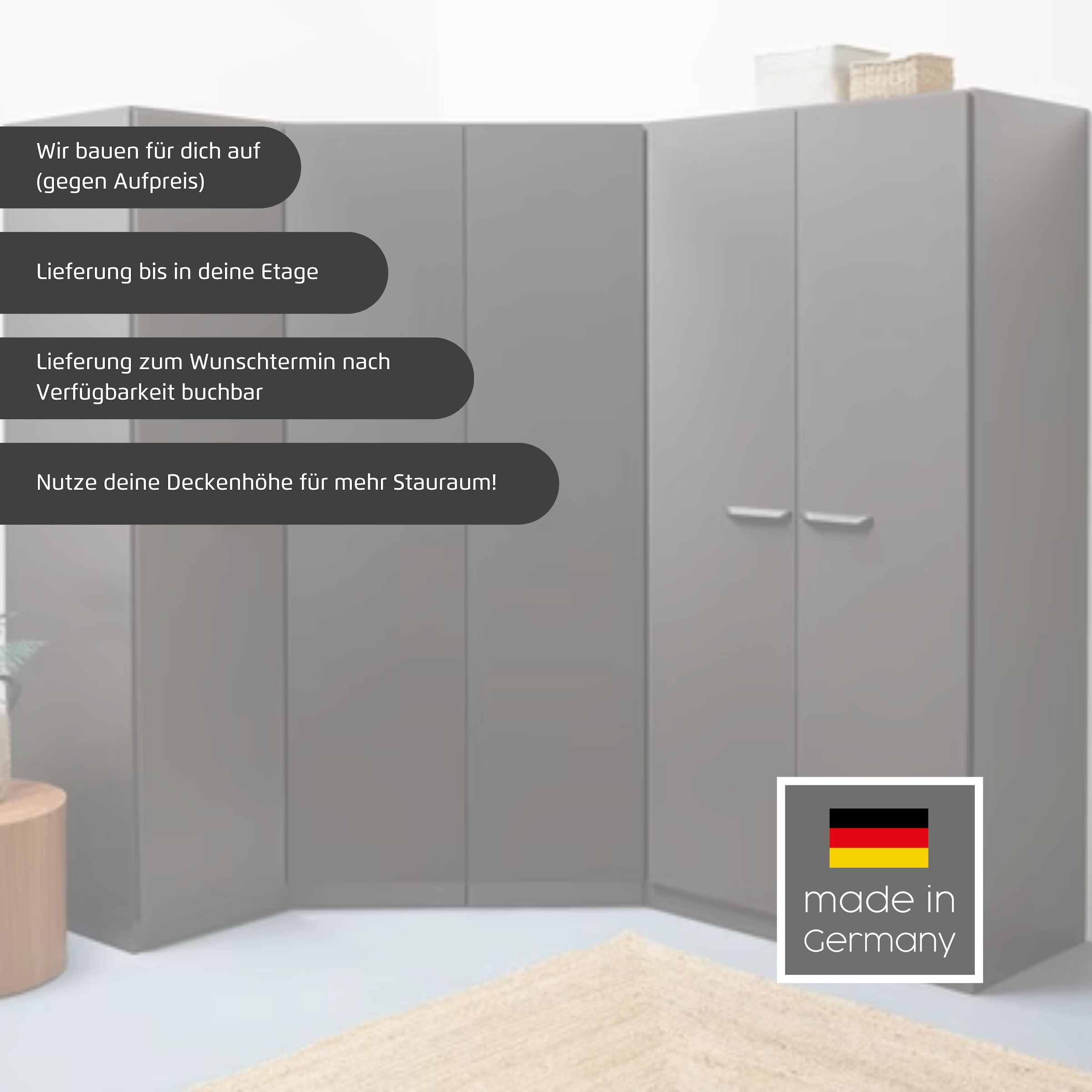 INOSIGN BY RAUCH Eckschrank »Kleiderschrank Schrank Garderobe Wäscheschrank VANDOR«, voll ausgestattet, viel Stauraum, MADE IN GERMANY