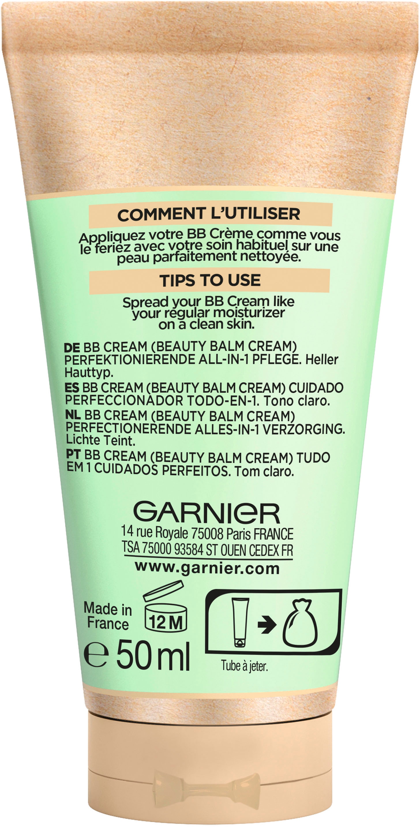 GARNIER BB-Creme »SkinActive BB Cream Klassik«, mit hoher Wirksamkeit