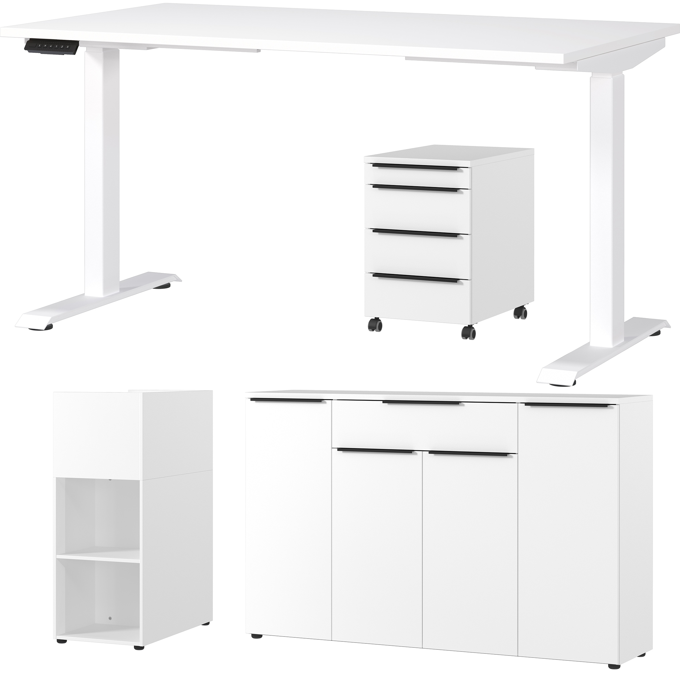 GERMANIA Büromöbel-Set "Mailand" 4 Stk. tlg. inkl. Schreibtisch, Rollcontai günstig online kaufen