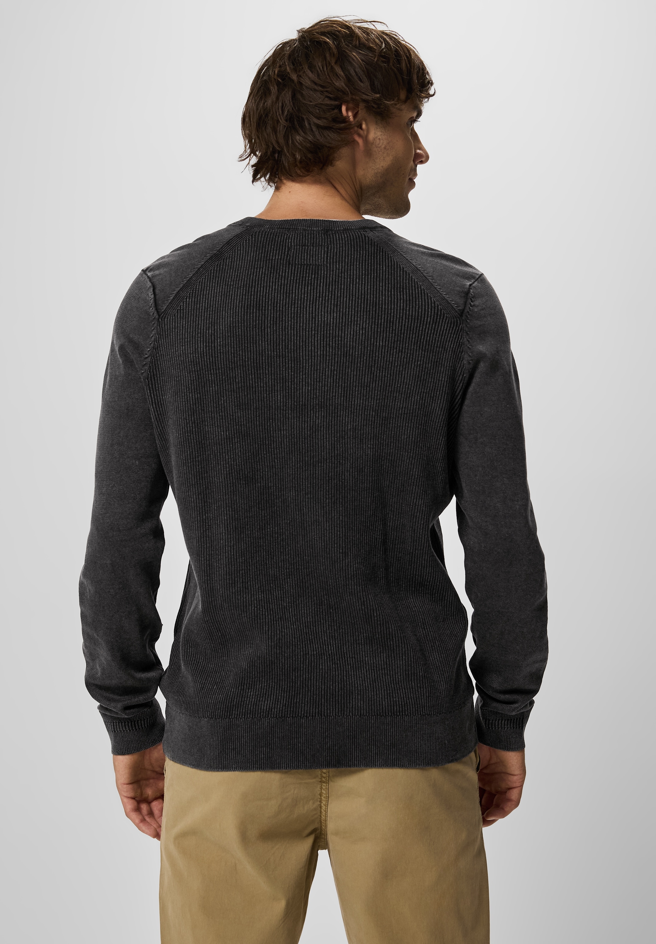 STREET ONE MEN 2-in-1-Pullover, aus reiner Baumwolle