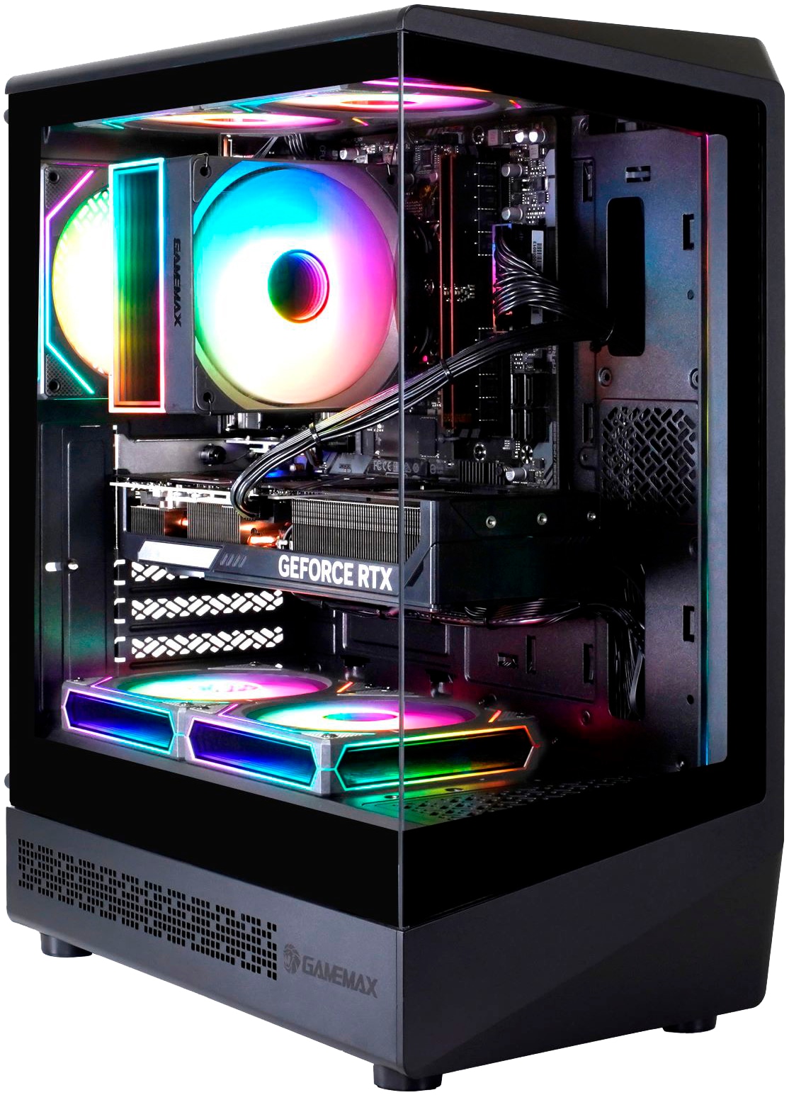 GAMEMAX Gaming-PC-Komplettsystem »MegaDeal VISTA COC 8145 AMD Ryzen 7 5700X 16GB 480GB SSD RTX 5060« 27 ″ AMD Ryzen 7 GeForce RTX 5060 16 GB RAM 480 GB SSD Windows 11 + MSI PRO MP272L LCD-Monitor, 68,6cm (27")