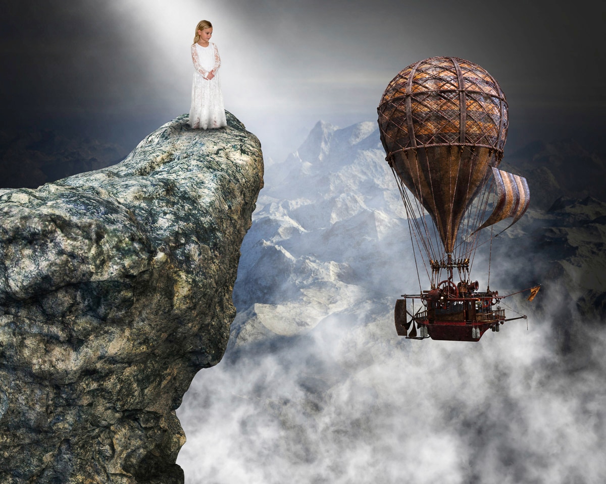 Papermoon Fototapete "Surreale Steampunk-Liebeshoffnung"
