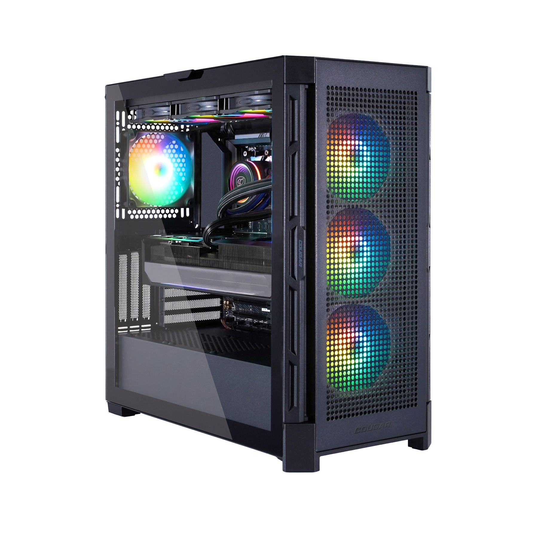 "COUGAR Gaming-PC ""DUOFACE PRO BK 7953 AMD Ryzen 5 9600X 32GB DDR5 1TB SSD RX 9070"", bunt (schwarz), Microsoft Windows 11 Home (64 Bit), RX 9070