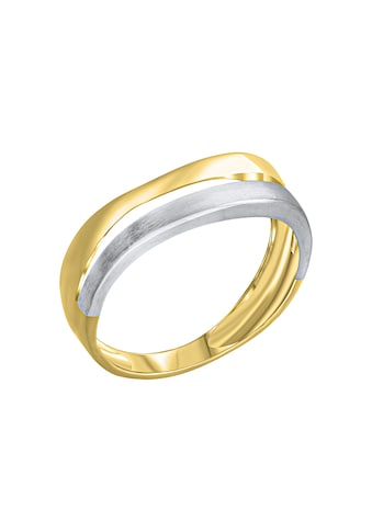 Fingerring »585/- Gelbgold/Weißgold glanz/matt«