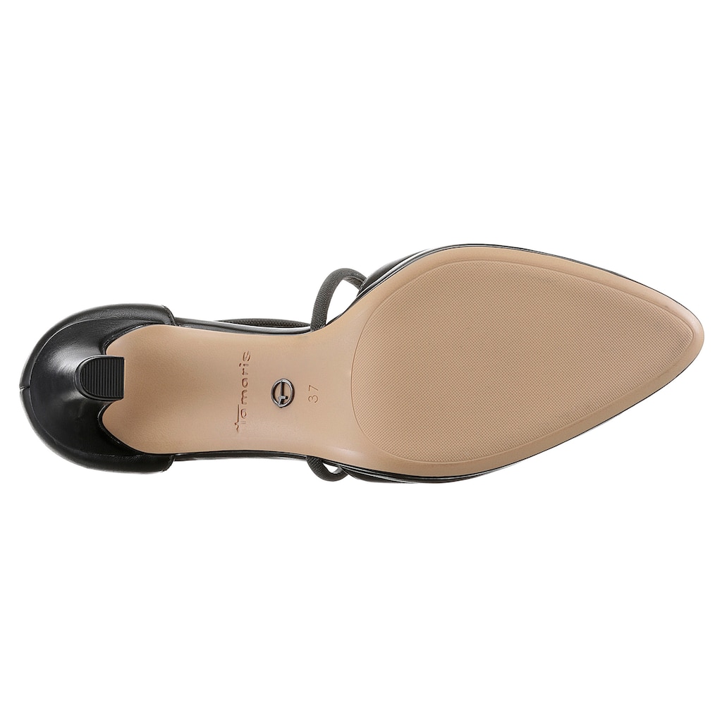 Tamaris Spangenpumps, mit elegantem Glitzerriemchen