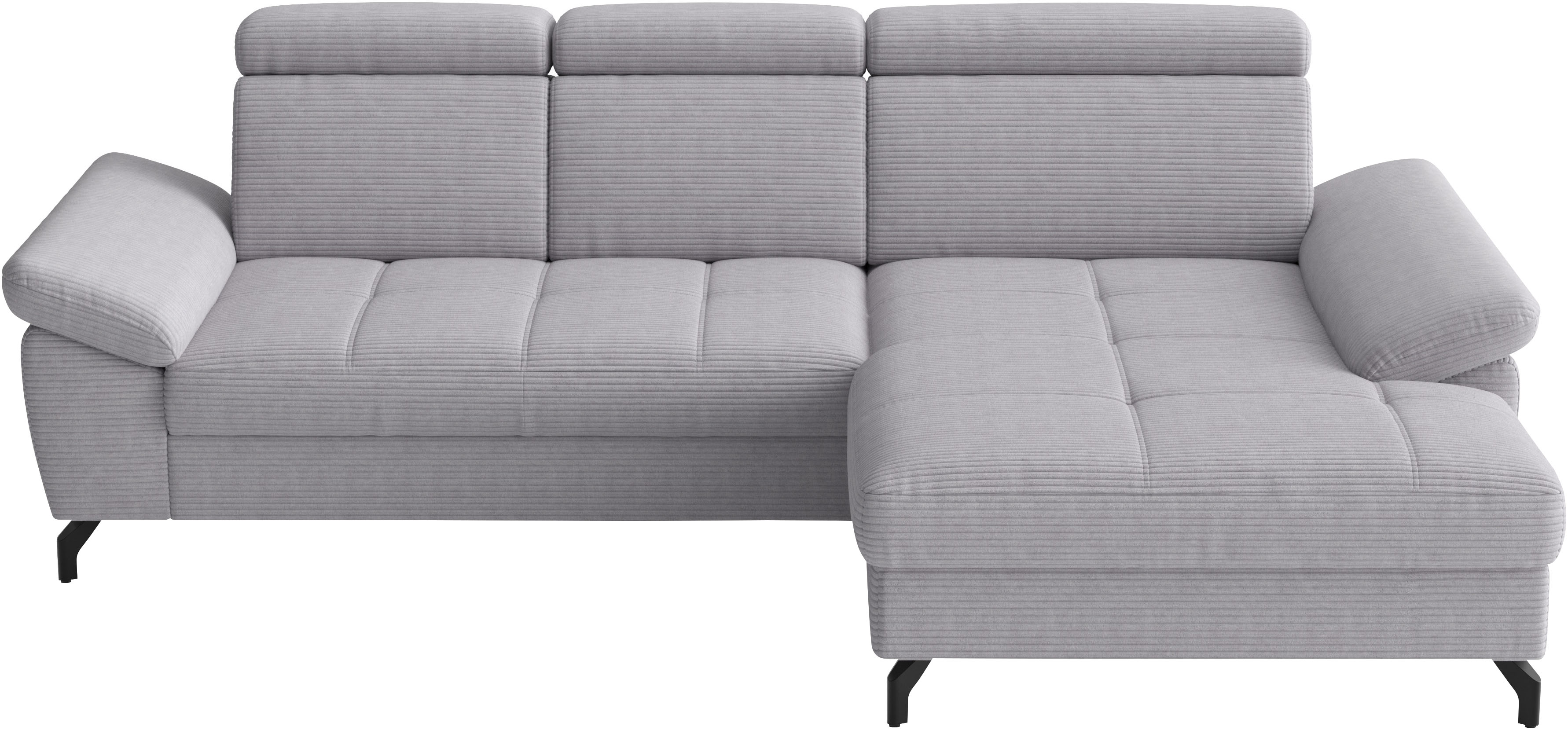 sit&more Ecksofa "Vanity, L-Form, B: 264 cm," Inkl.Sitz-,Kopf-und Armteilverstellung