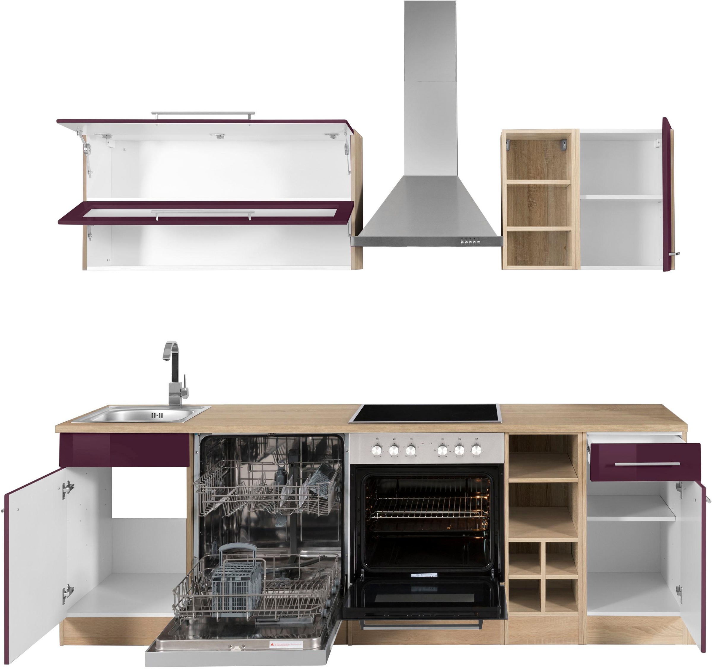 KOCHSTATION Küchenzeile »KS-Eton«, ohne E-Geräte, Breite 240 cm