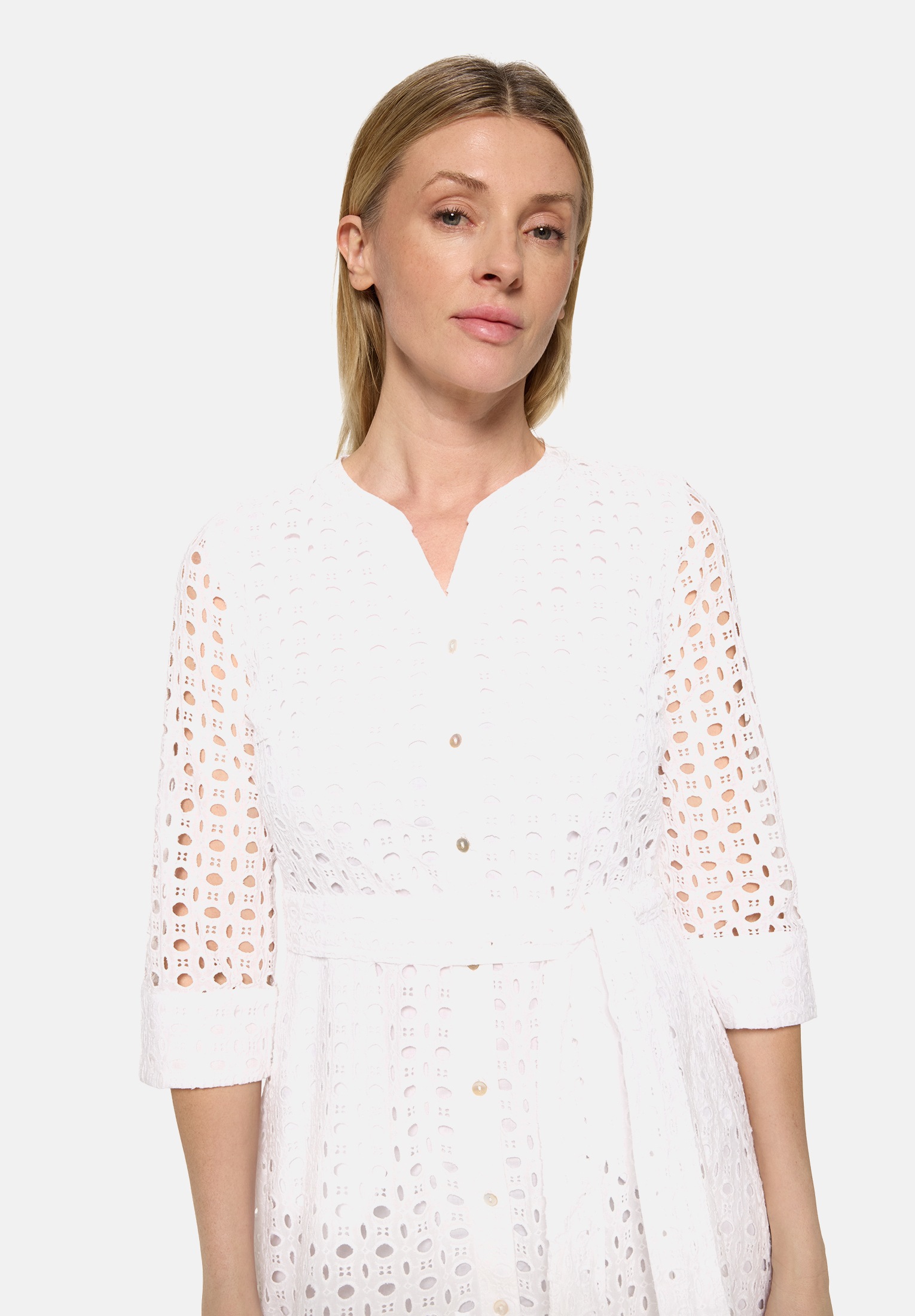 Betty&Co Hemdblusenkleid »Damen mit Bindegürtel« Nahttasche