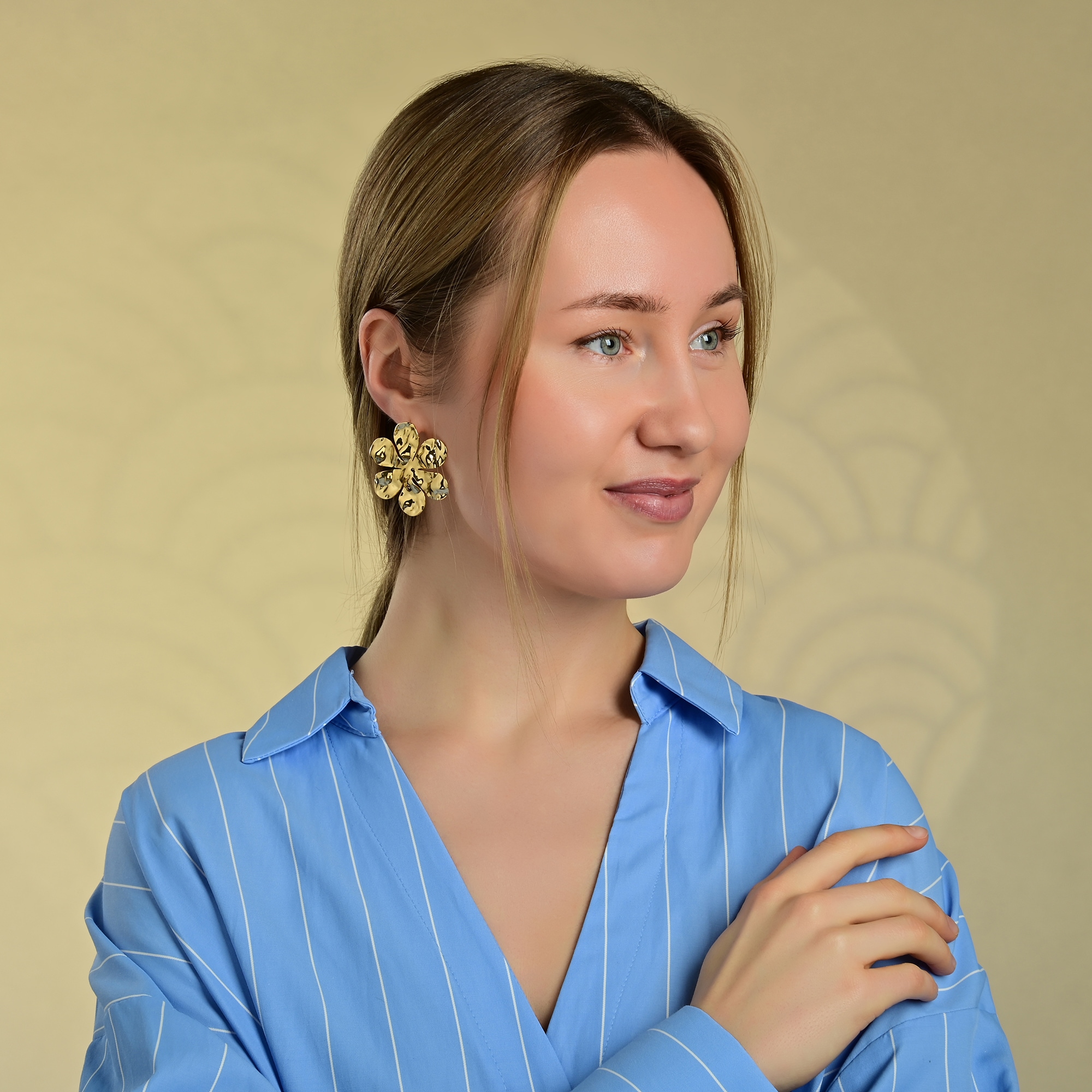 Adelia´s Paar Ohrhänger "Ohrringe – Ohrstecker Blume aus Edelstahl" Ideal als Geschenk für besondere Anlässe