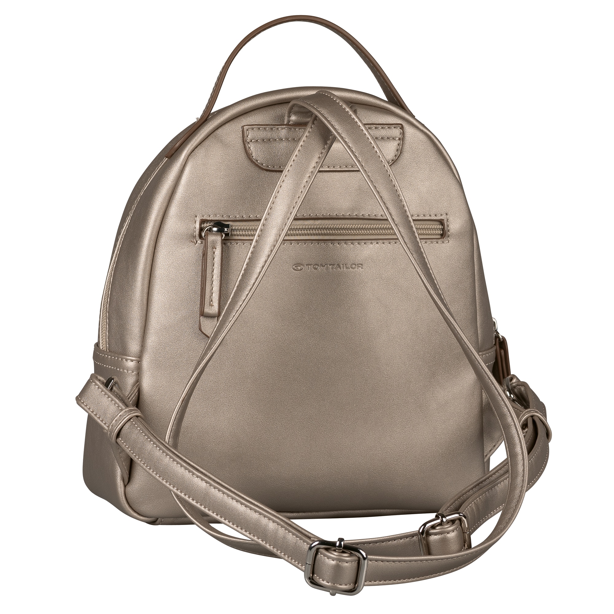 TOM TAILOR Rucksack »Denice«, aus glattem Lederimitat mit toller Logoprägung in Schreibschrift