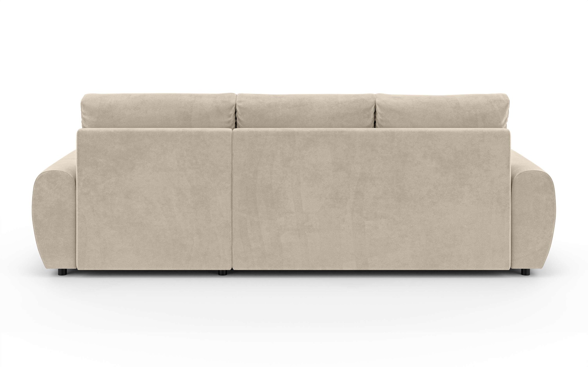 INOSIGN Ecksofa »HAVERHILL Schlafsofa mit Bettkasten, Maße B/H/T: 237/89/166 cm«, L-Form mit Recamiere links oder rechts bestellbar, Wellenunterfederung