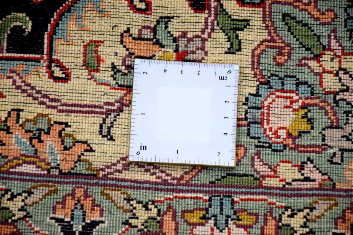 Kayoom Seidenteppich »Kashan 21«, rechteckig, 10 mm Höhe, Einzelstück mit Zertifikat, Wohnzimmer