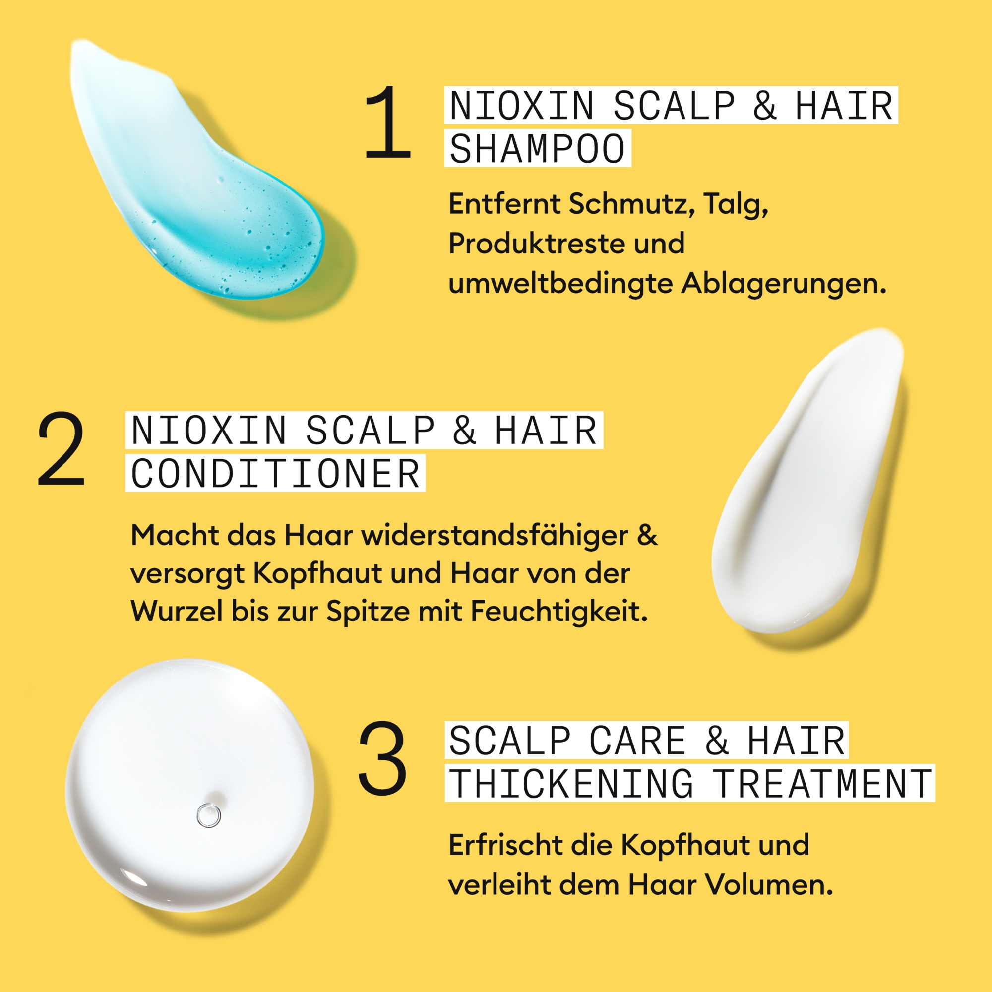 Nioxin Haarpflege-Set »NIOXIN SCALP + HAIR THICKENING SYSTEM 1« Schützt & Stärkt bei dünner werdendem Haar