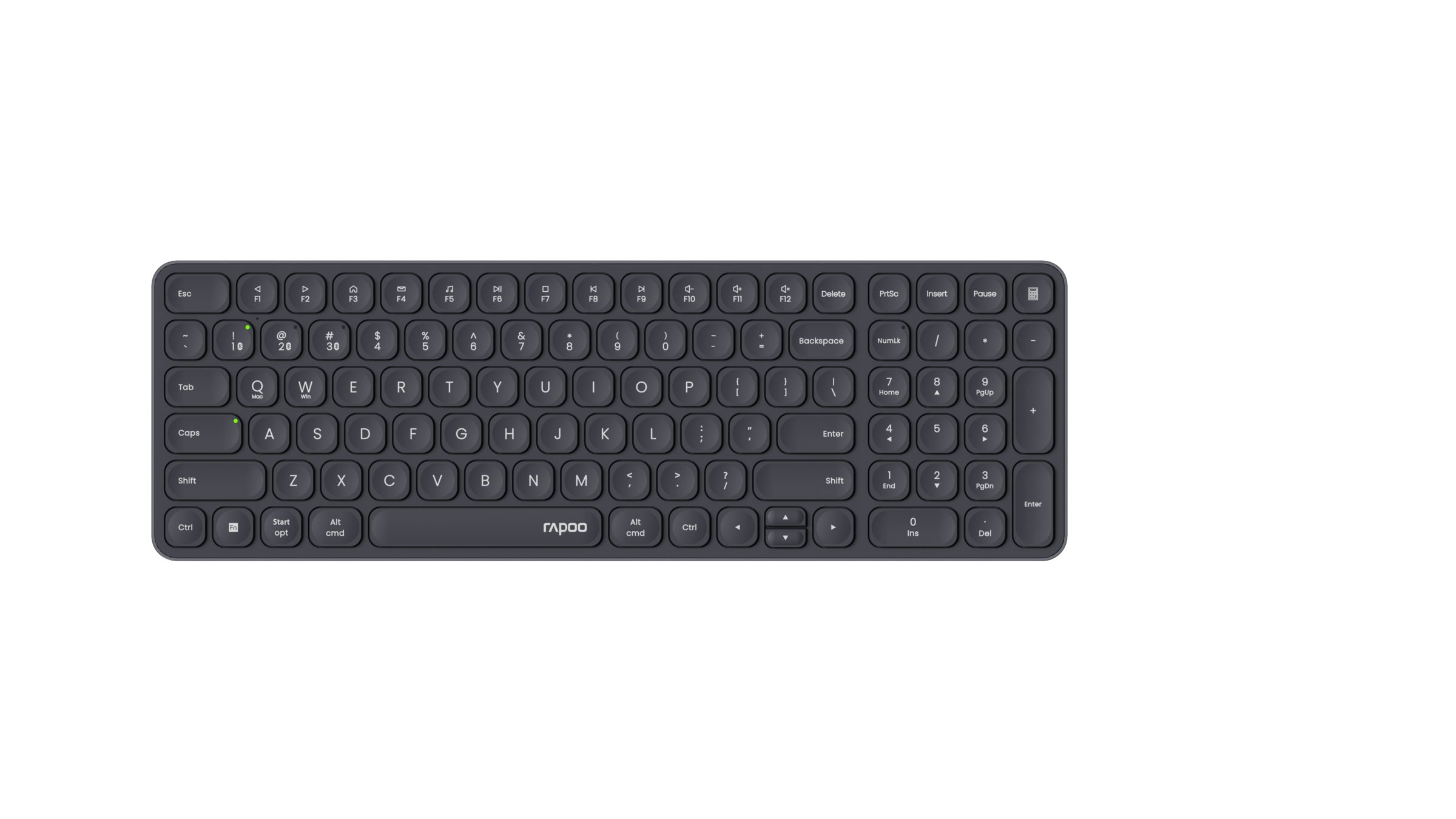Rapoo Ultra-Slim-Bluetooth-Tastatur »E9310M, Kabellose, ultraflache Multi-Mode-Tastatur, QWERTZ«, (Fn-Tasten-Multimedia-Tasten-Ziffernblock)