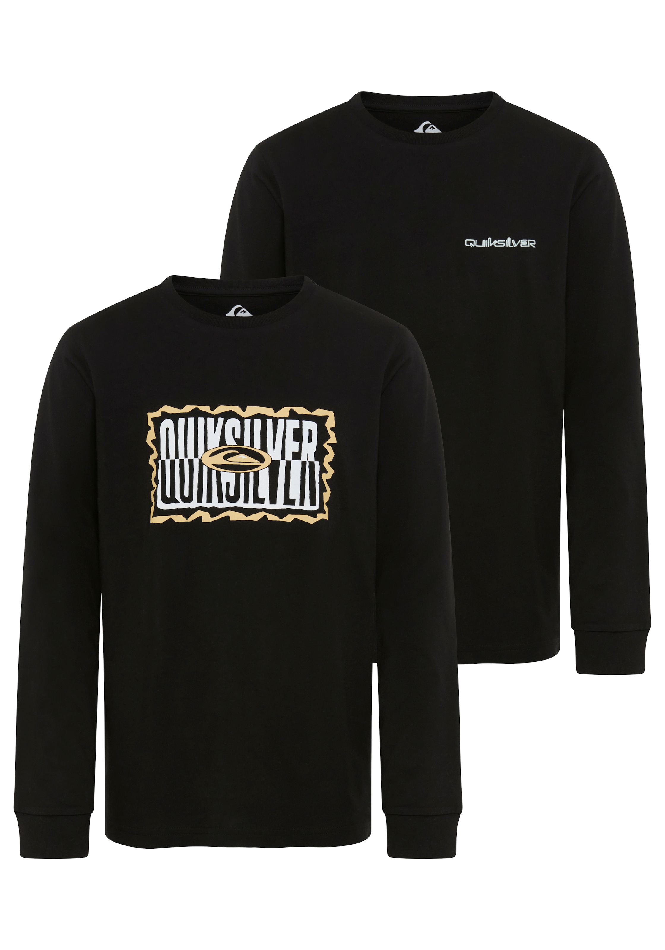 Quiksilver Langarmshirt "DESERT WAV TWIST TIDE LS PAK Y" 2 2er-Pack, Langarmdesign, mit Rundhalsausschnitt, aus Baumwoll-Jersey