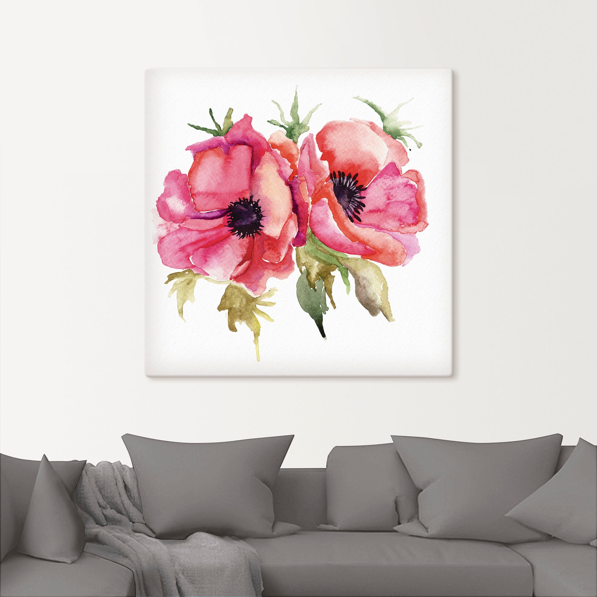 Artland Wandbild »Mohnblumen«, Blumen, (1 St.), als Alubild, Outdoorbild, Leinwandbild, Poster, Wandaufkleber