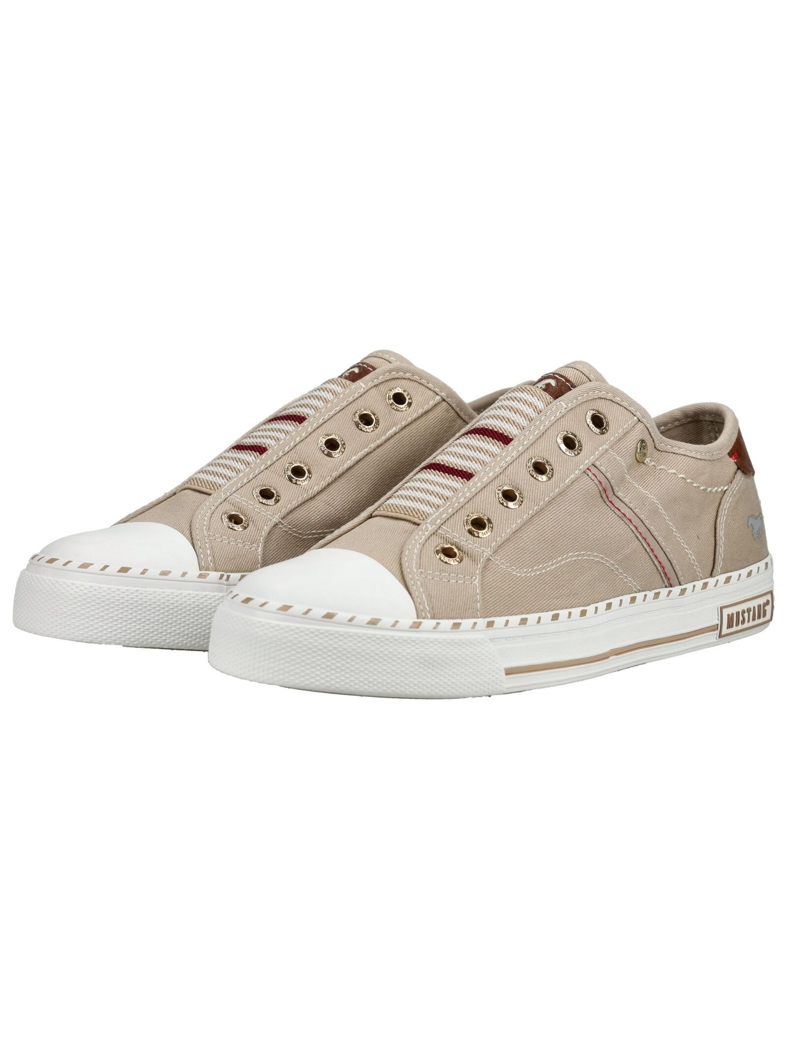 Sneaker MUSTANG SHOES "Mustang Shoes Sneaker Textil", Herren, Gr. 38, beige, Textil, Schuhe Sneaker 3