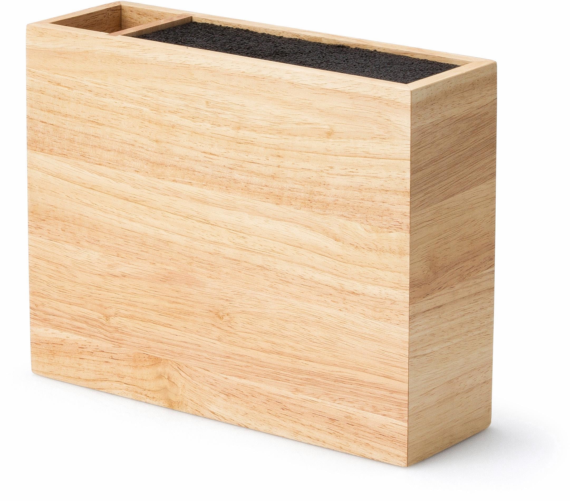 CONTINENTA Messerblock, B:3cm H:21,5cm L:27,5cm, beige, Messerblöcke, flexibler Einsatz, Hartholz, Utensilienbehälter