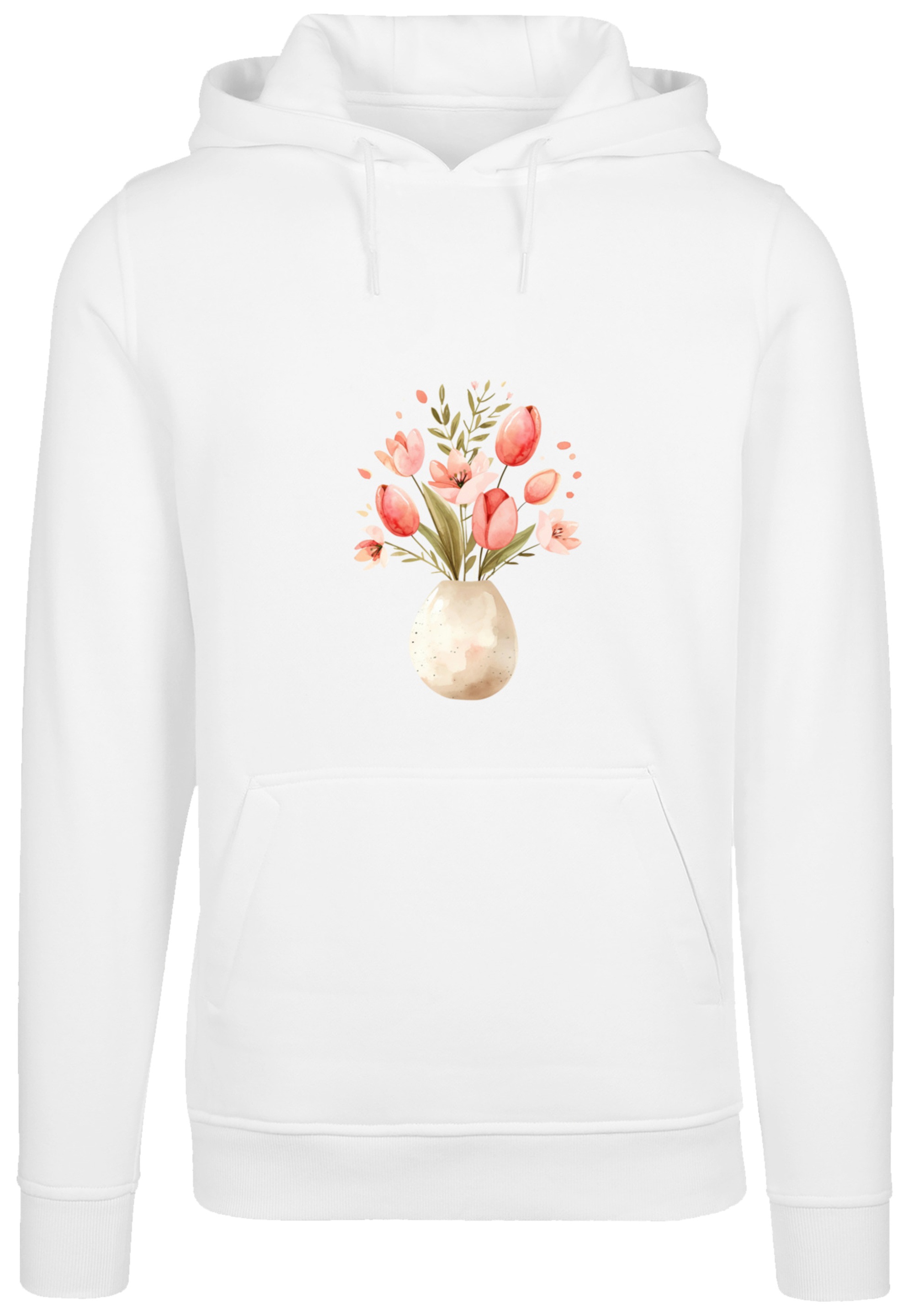 F4NT4STIC Kapuzenpullover »Rosa Frühlingsblumenstrauß in Vase«, Premium Qualität