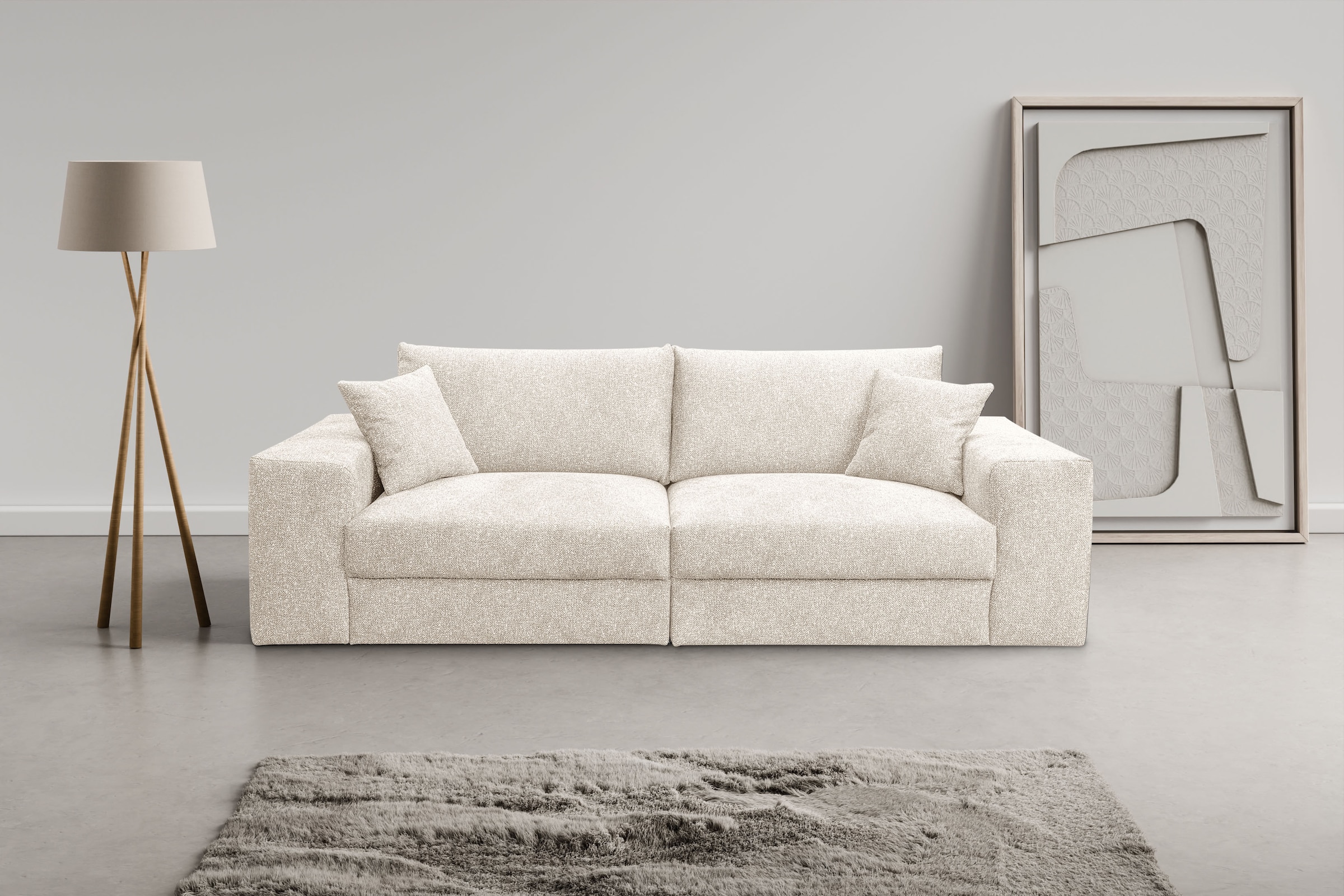 WERK2 Big-Sofa "Rozzana", mit losen Rückenkissen