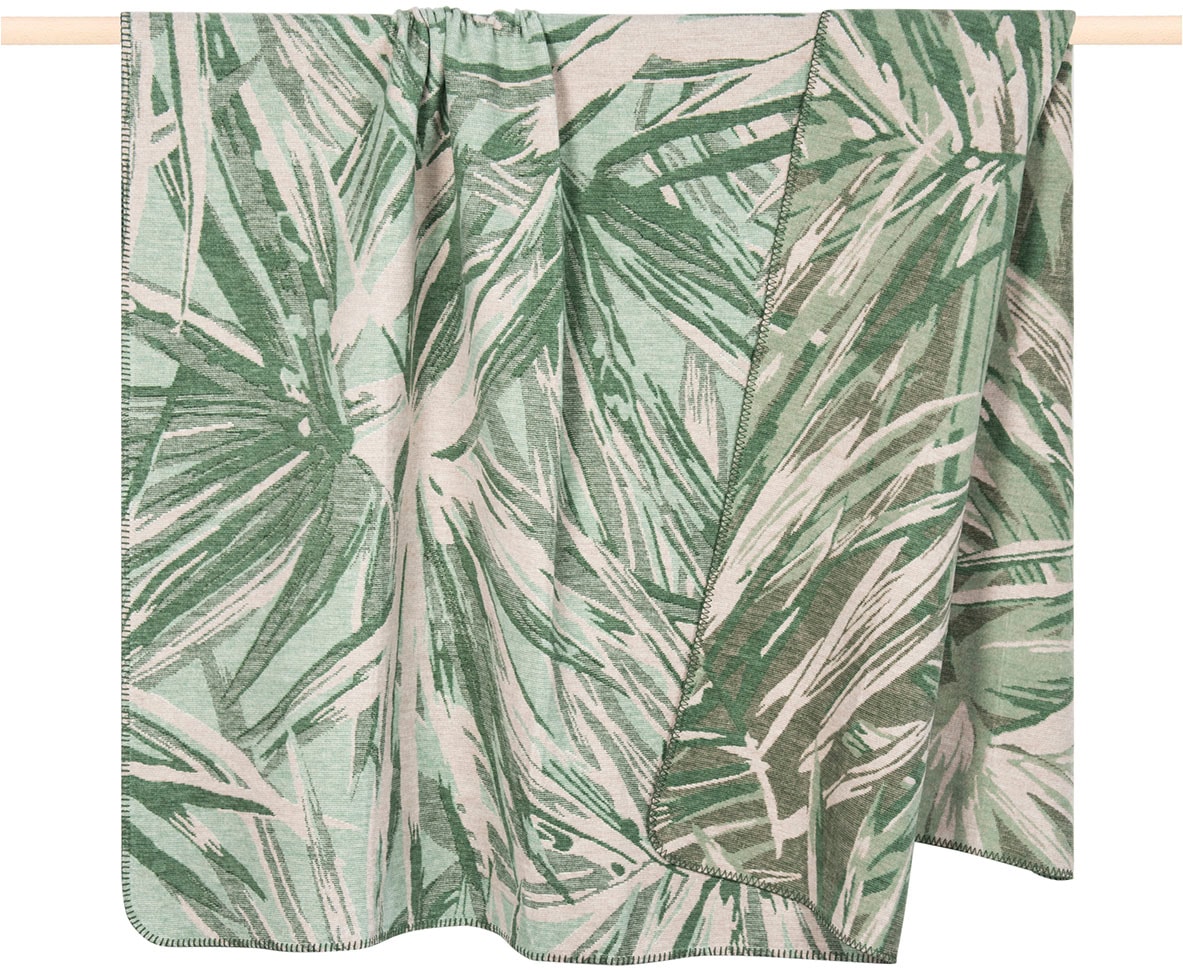 PAD Wohndecke "FROND" Made in Europe, Wendefunktion, Motiv Palmenblätter, 1 günstig online kaufen