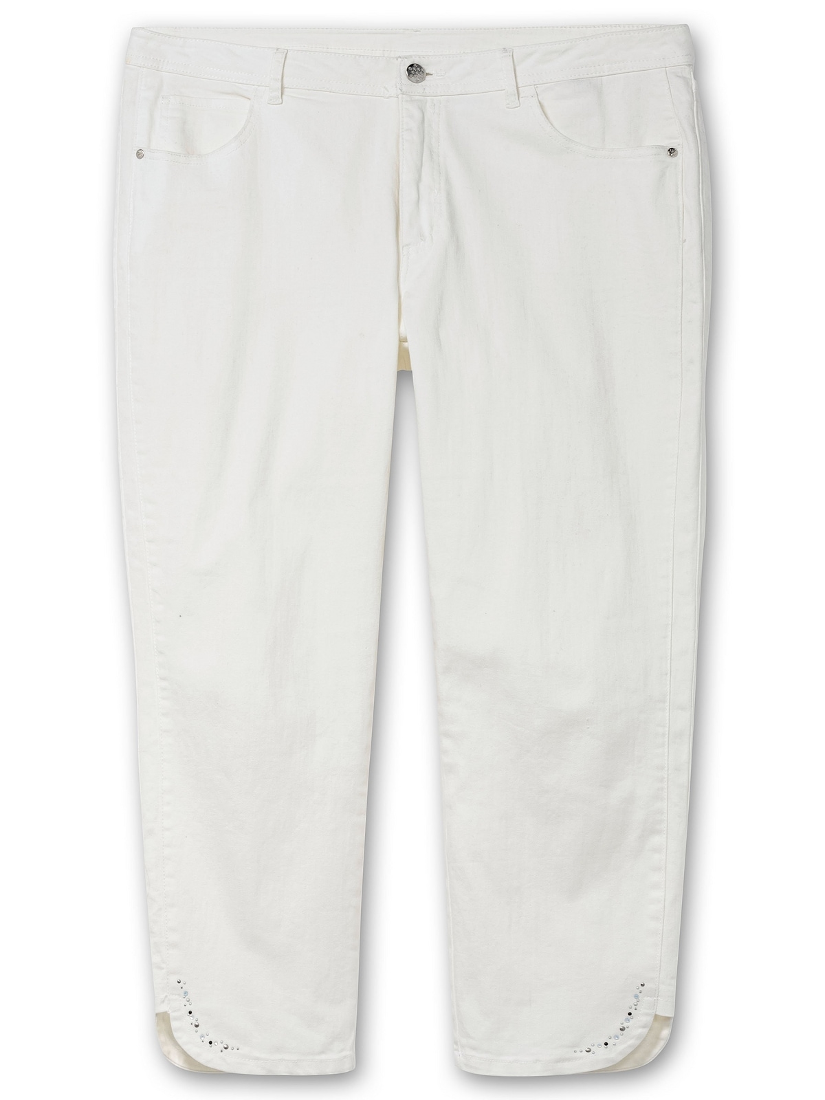 Sheego Stretch-Jeans »Große Größen«, mit Glitzersteinen am Saum