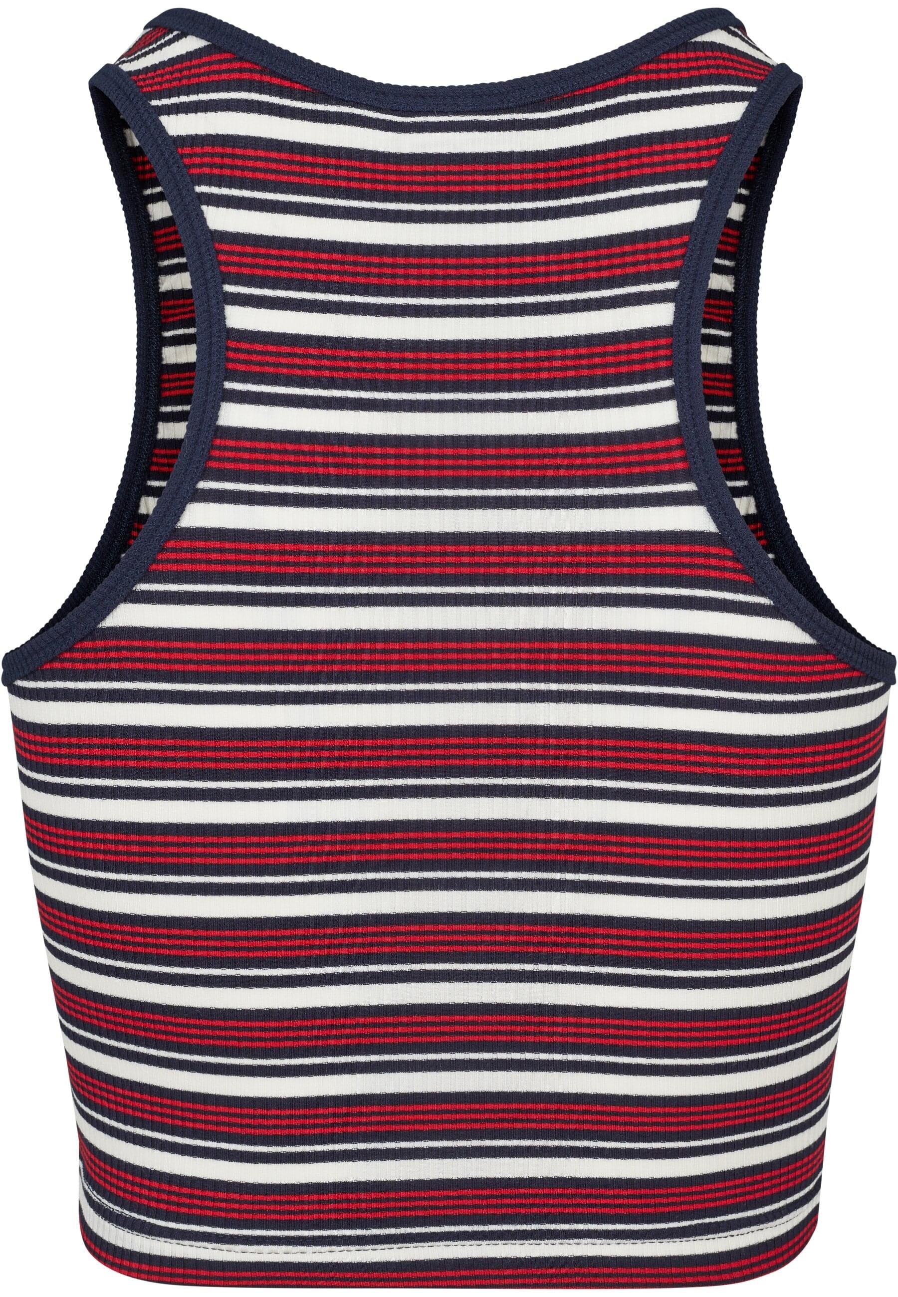 URBAN CLASSICS Muskelshirt »Urban Classics Damen Ladies Rib Stripe Cropped Top«, (1 tlg.)