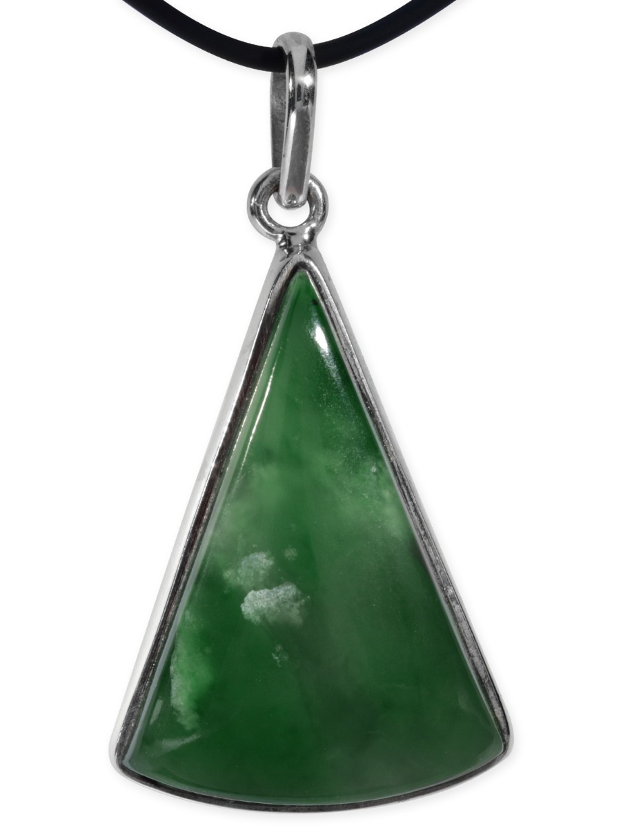 Adelia´s Kettenanhänger »Nephrit 925 Silber Edelstein Anhänger«