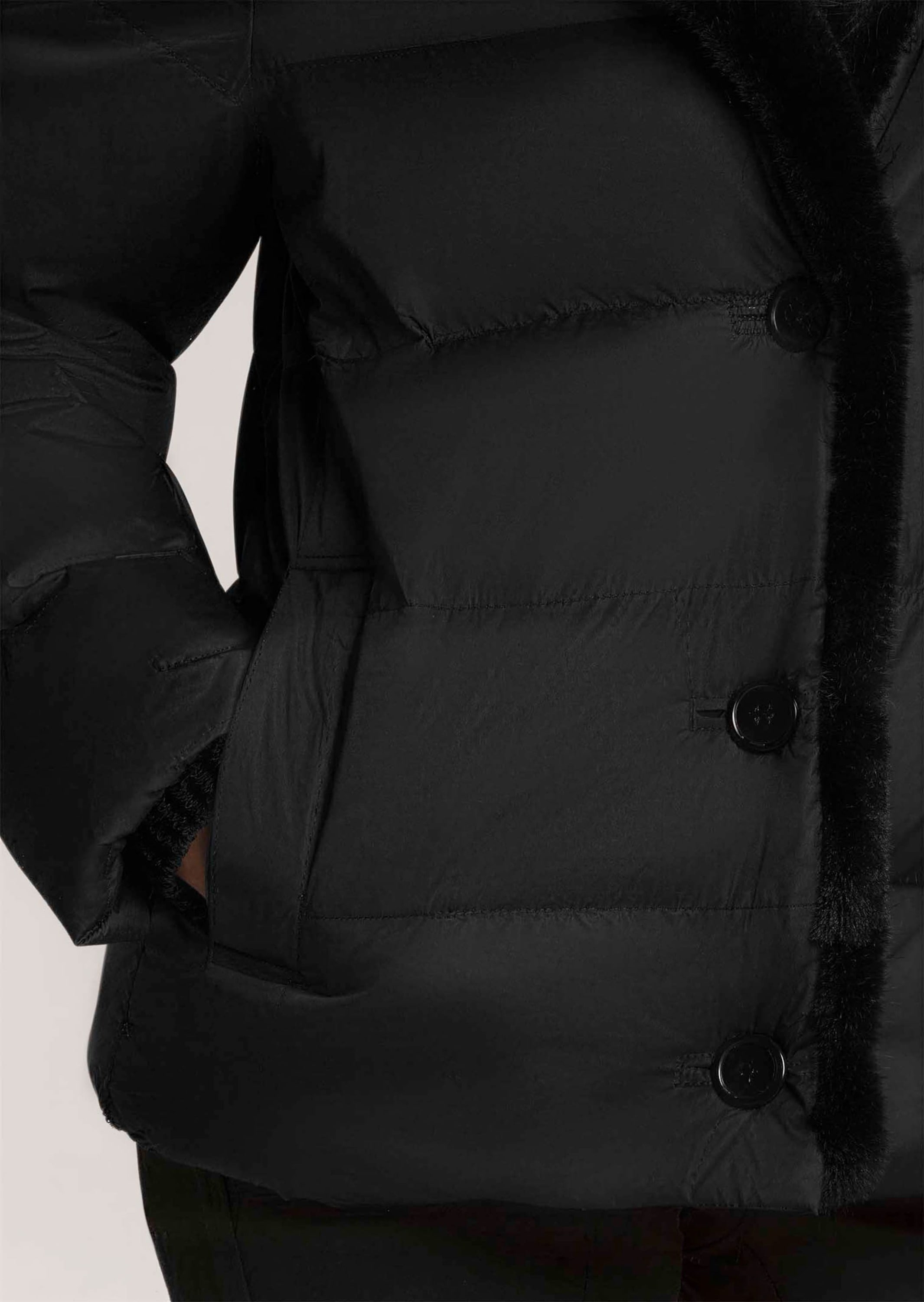 MADELEINE Kurzjacke »Jacke Steppjacke mit Teddyfellkragen«