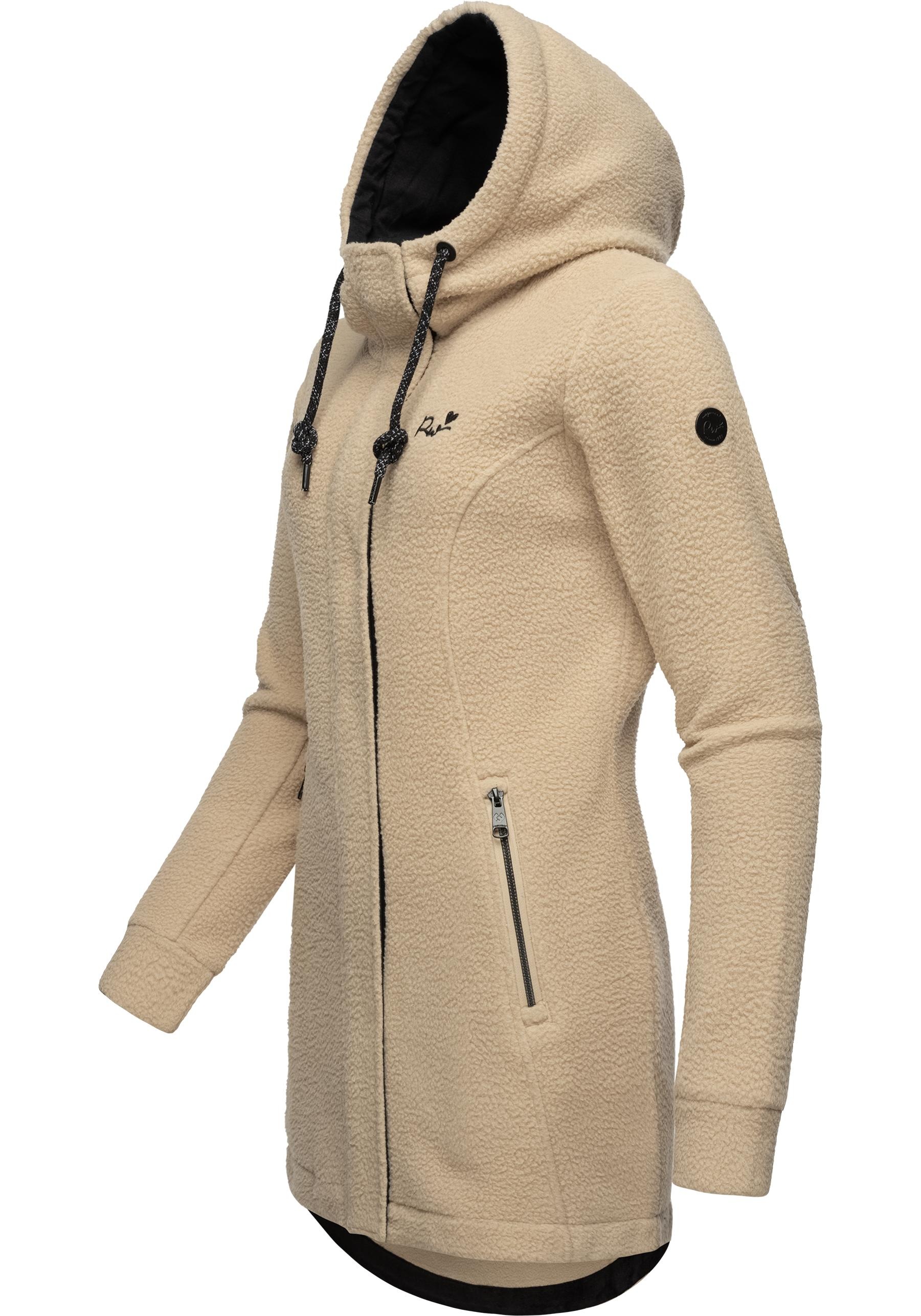 Ragwear Fellimitatmantel »Letti Teddy-Fleece«, Kuschelig weicher Teddyfleece-Mantel