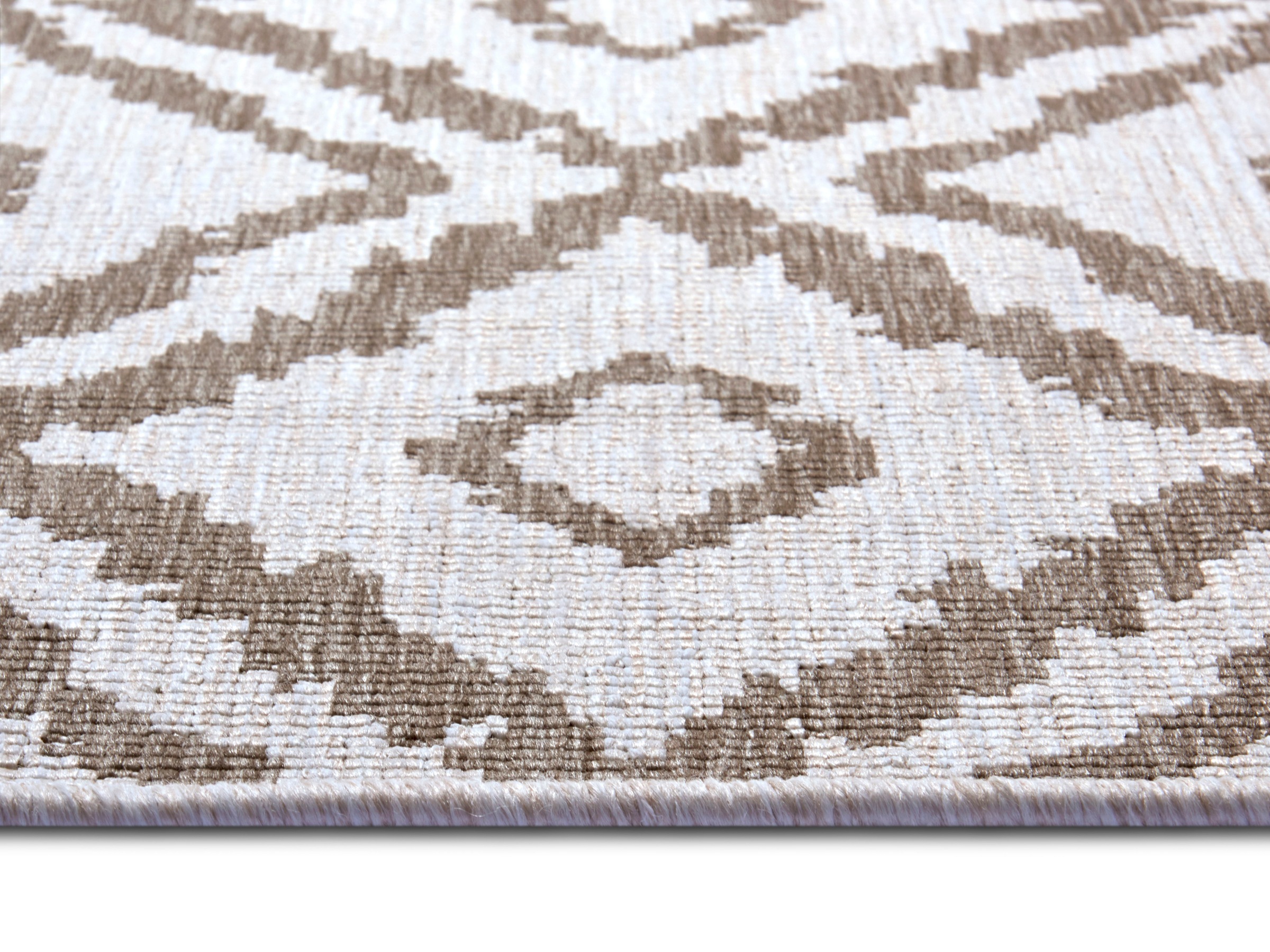 NORTHRUGS Teppich »Rio«, rechteckig, 5 mm Höhe, Rauten Design, Robust, Pflegeleicht, Flachgewebe, Wendbar