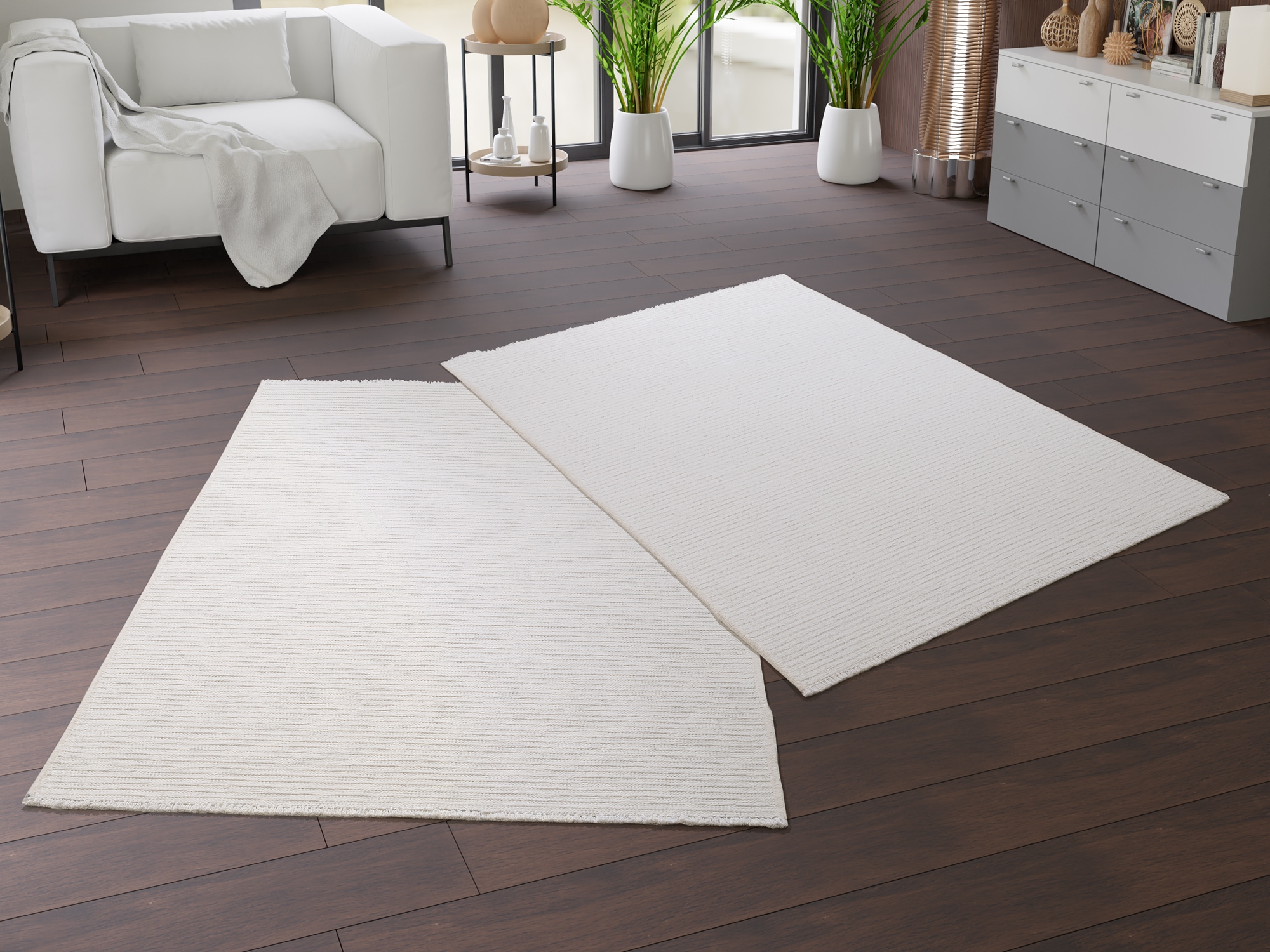 OCI DIE TEPPICHMARKE Teppich "JOKER OF STRIPES" rechteckig 5 mm Höhe Wendeteppich, weiche flache Oberfläche, beidseitig nutzbar