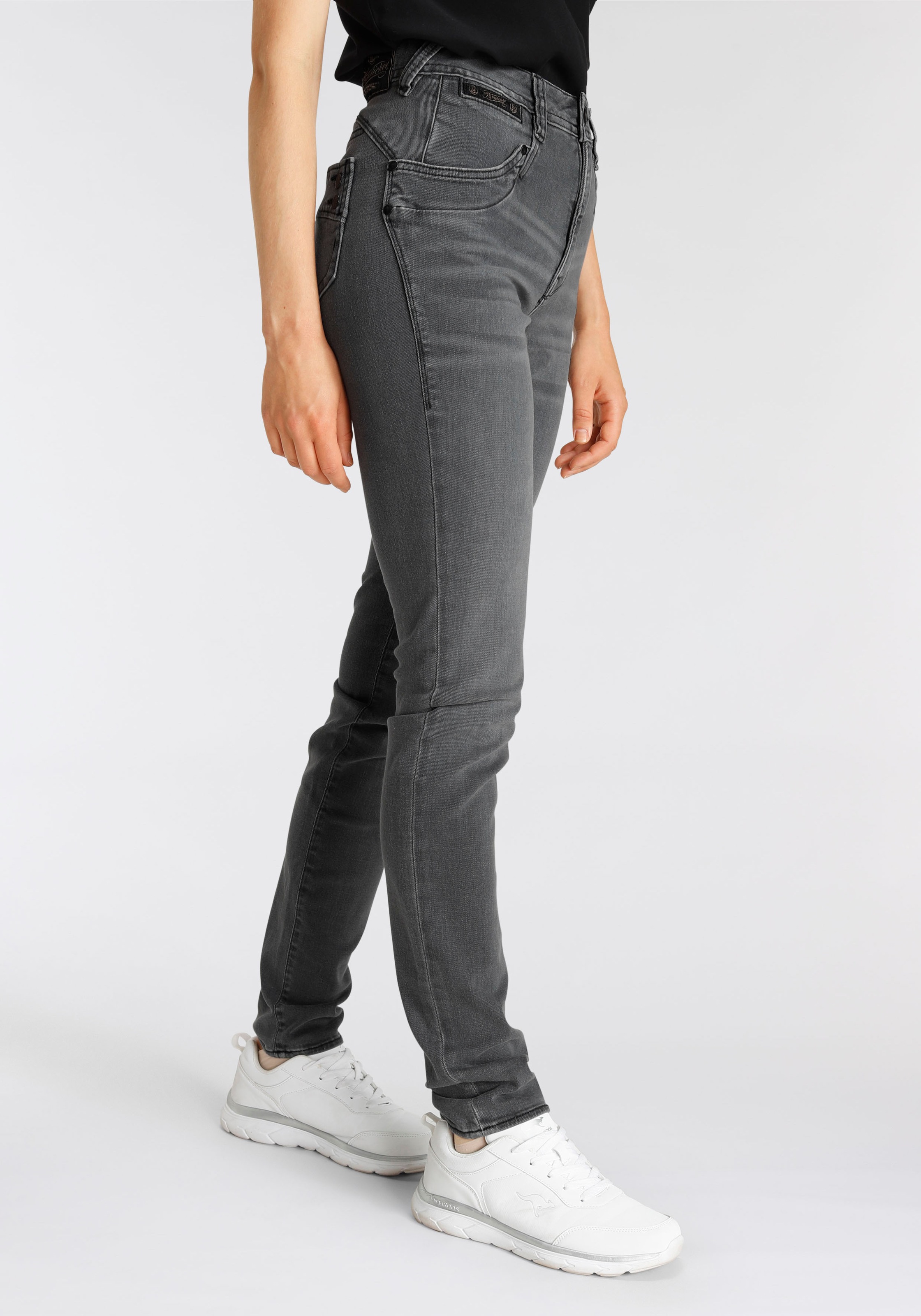 Herrlicher High-waist-Jeans "PIPER HI SLIM DENIM CASHMERE TOUCH" figurstrec günstig online kaufen