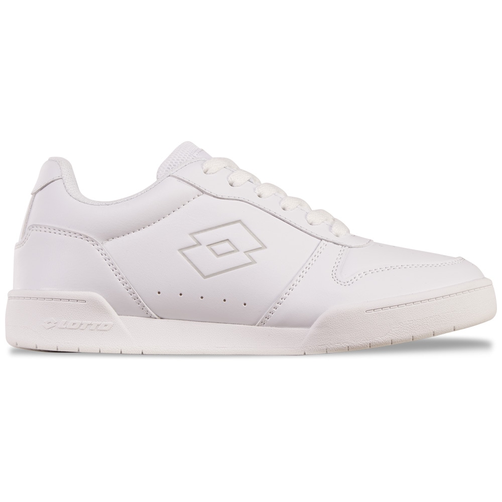 Sneaker LOTTO, Damen, Gr. 40, weiß (weiß, leuchtendesgrau), Kunstfaser, Synthetik, clean, Schuhe Sneaker, - besonders leicht & bequem