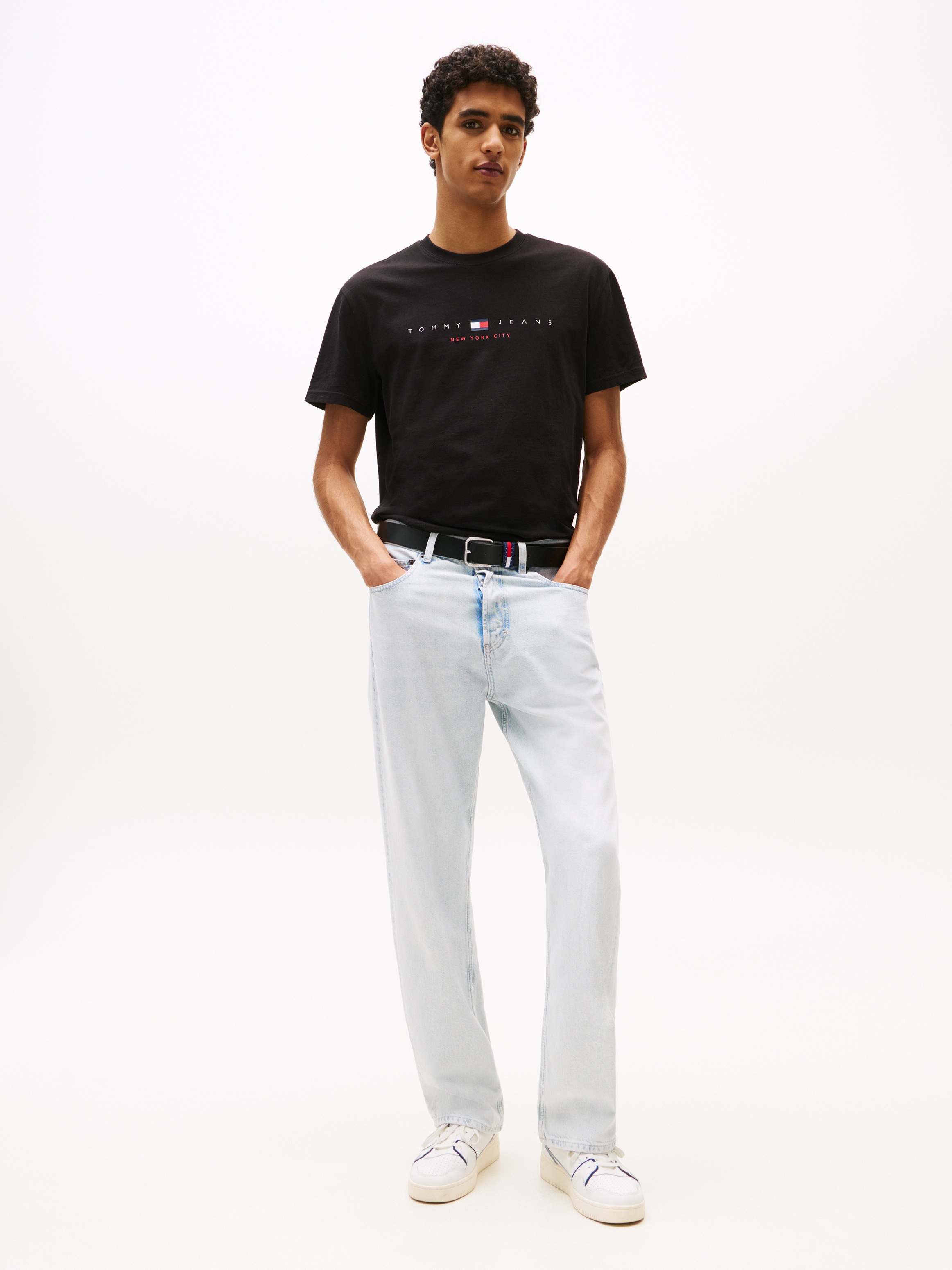 Tommy Jeans T-Shirt "TJM REG FLAG LINEAR SS TEE EXT", Mit Rundhalsausschnit günstig online kaufen