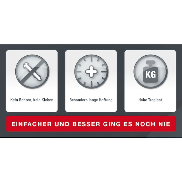 GSW Badaccessoire-Set »HOOKIE System® 3-teilig«, (Set, 3 tlg.), Intelligenter  Saughaken, roter Ring zeigt Saugkraftverlust kaufen | BAUR