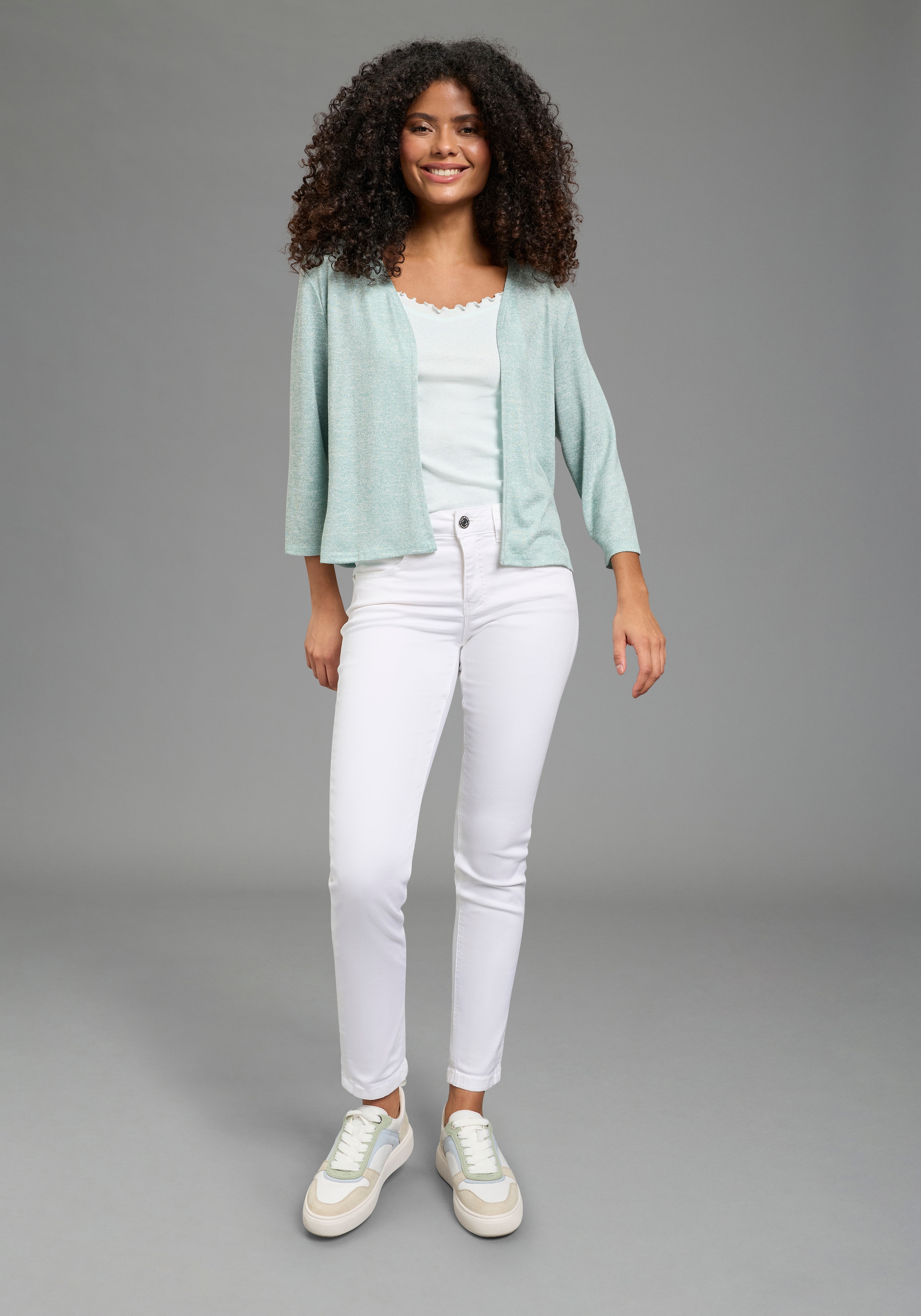 Flashlights Bolero für den Alltag, Langarm, figurumspielende Passform, V-Ausschnitt