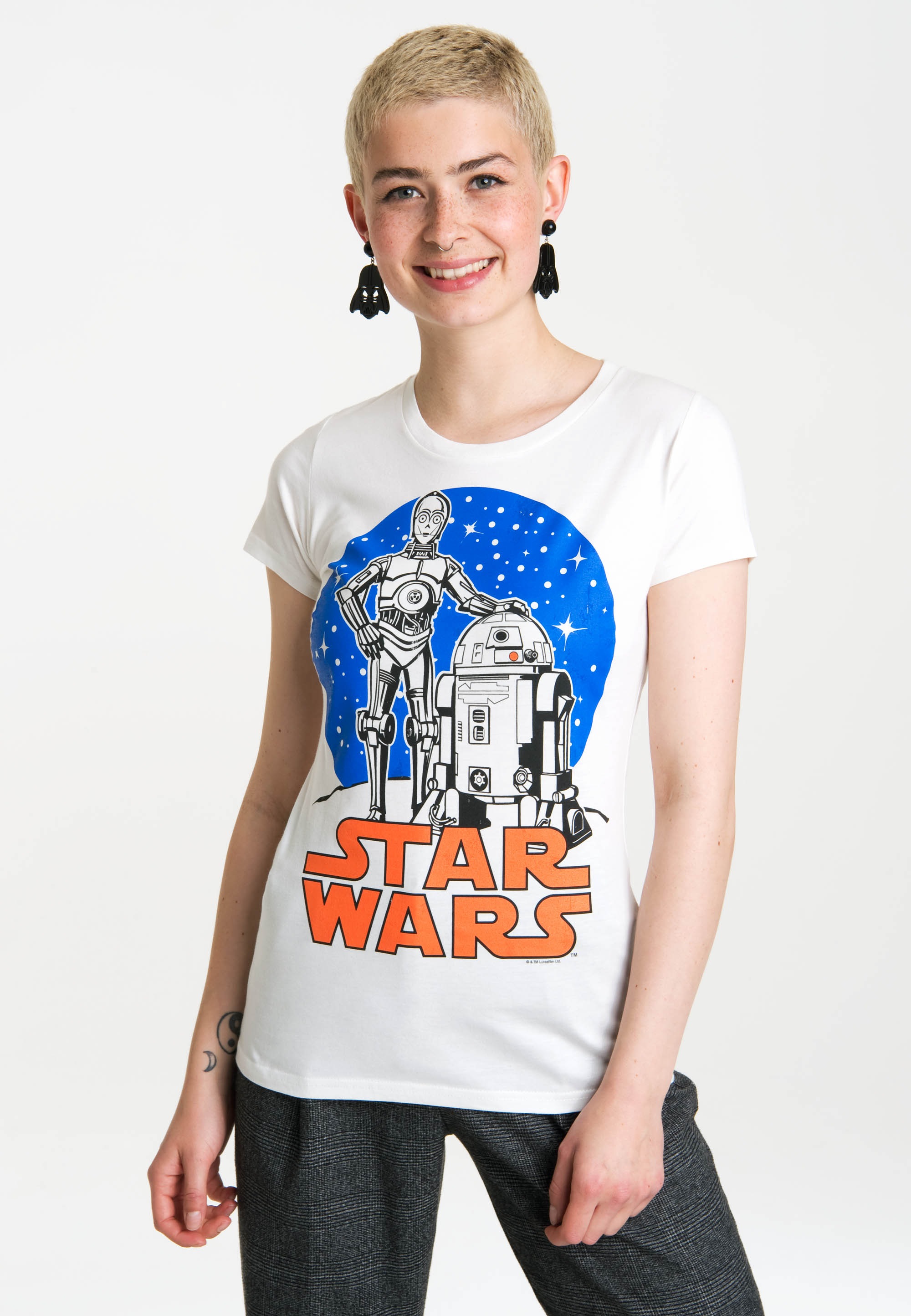 LOGOSHIRT T-Shirt »Star Wars Droids«, mit coolem Retro-Druck