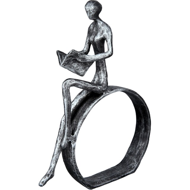 | Casablanca Höhe »Design by antikfinish kaufen Dekoobjekt, silber«, Skulptur Dekofigur Gilde Wohnzimmer 19 cm, BAUR aus Metall, Leserin,