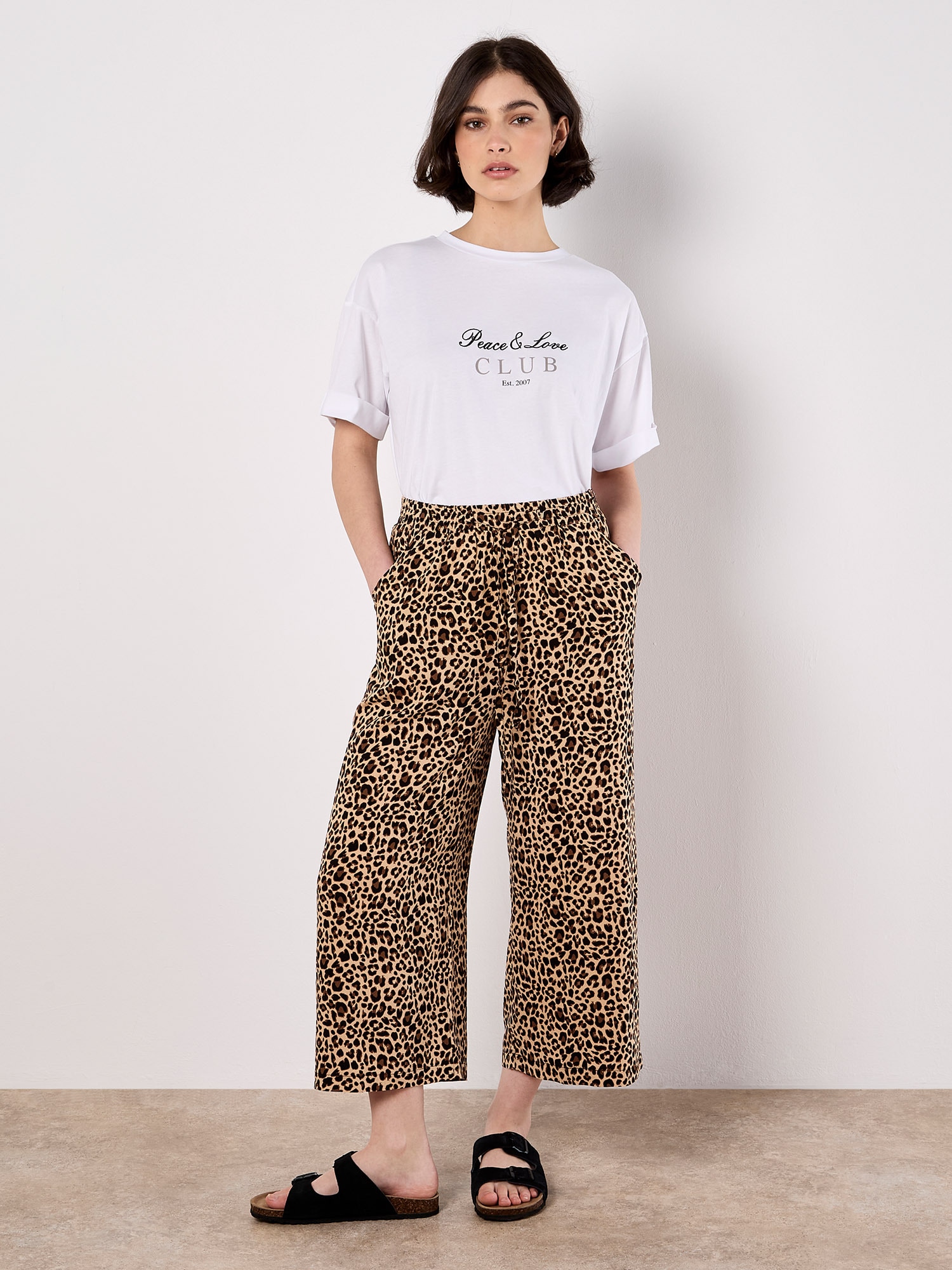 Apricot Culotte "Culottes mit Leopardenmuster"