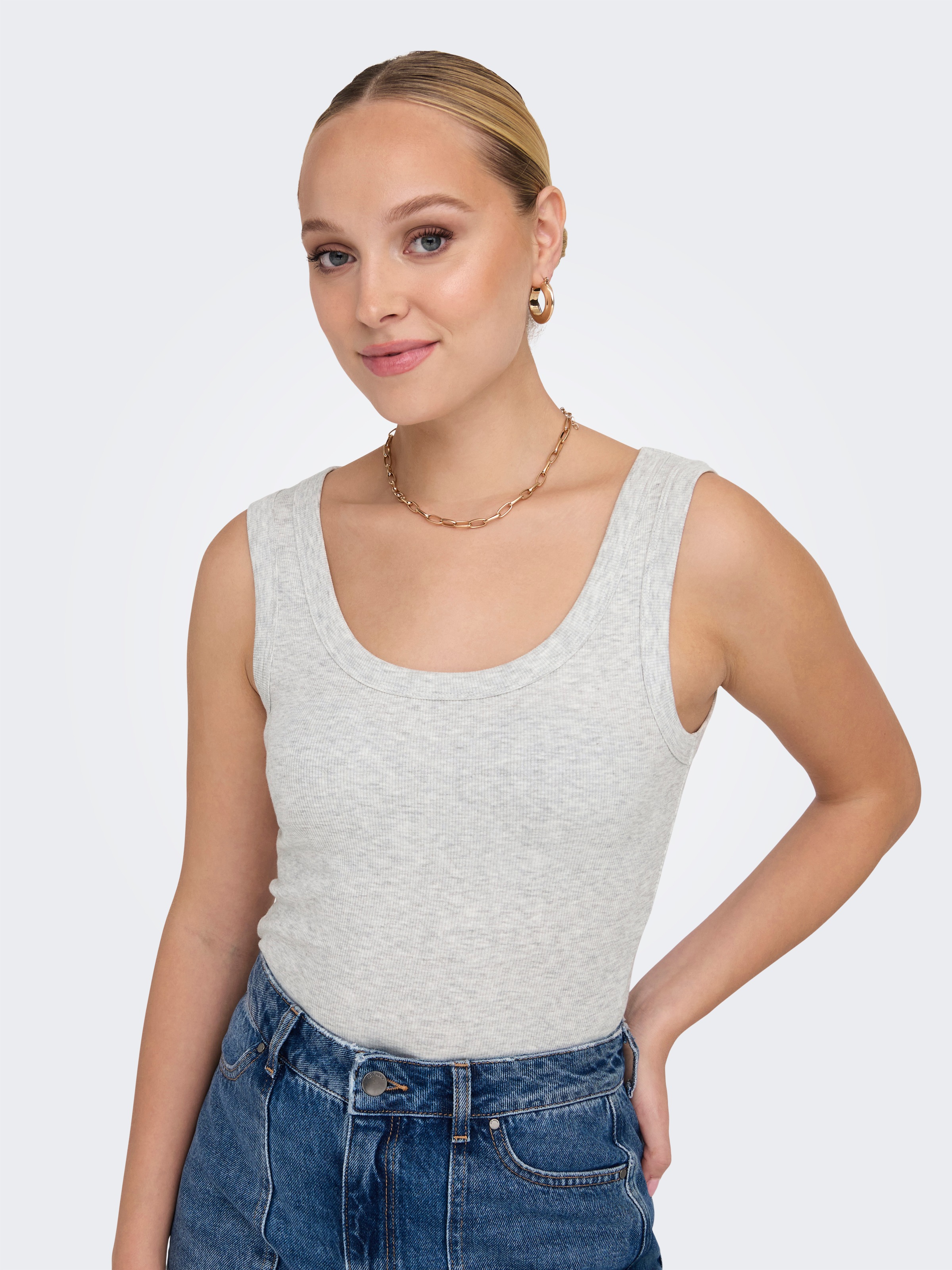 ONLY Tanktop "ONLEASY S/L TANK TOP JRS" Baumwollmischung günstig online kaufen