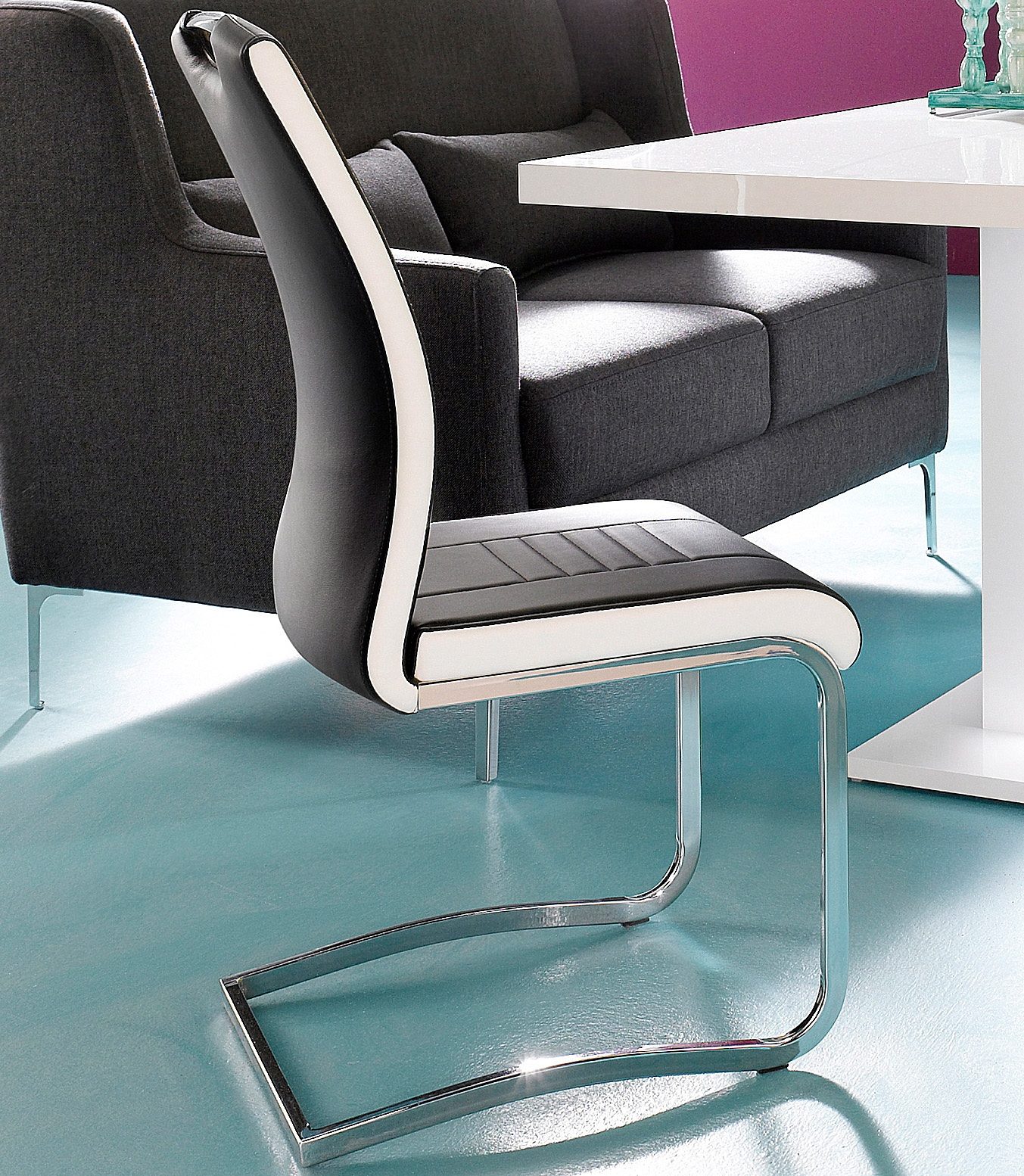 HELA Esszimmerstuhl "Tabea Freischwinger BESTSELLER verschiedene Stoffquali günstig online kaufen