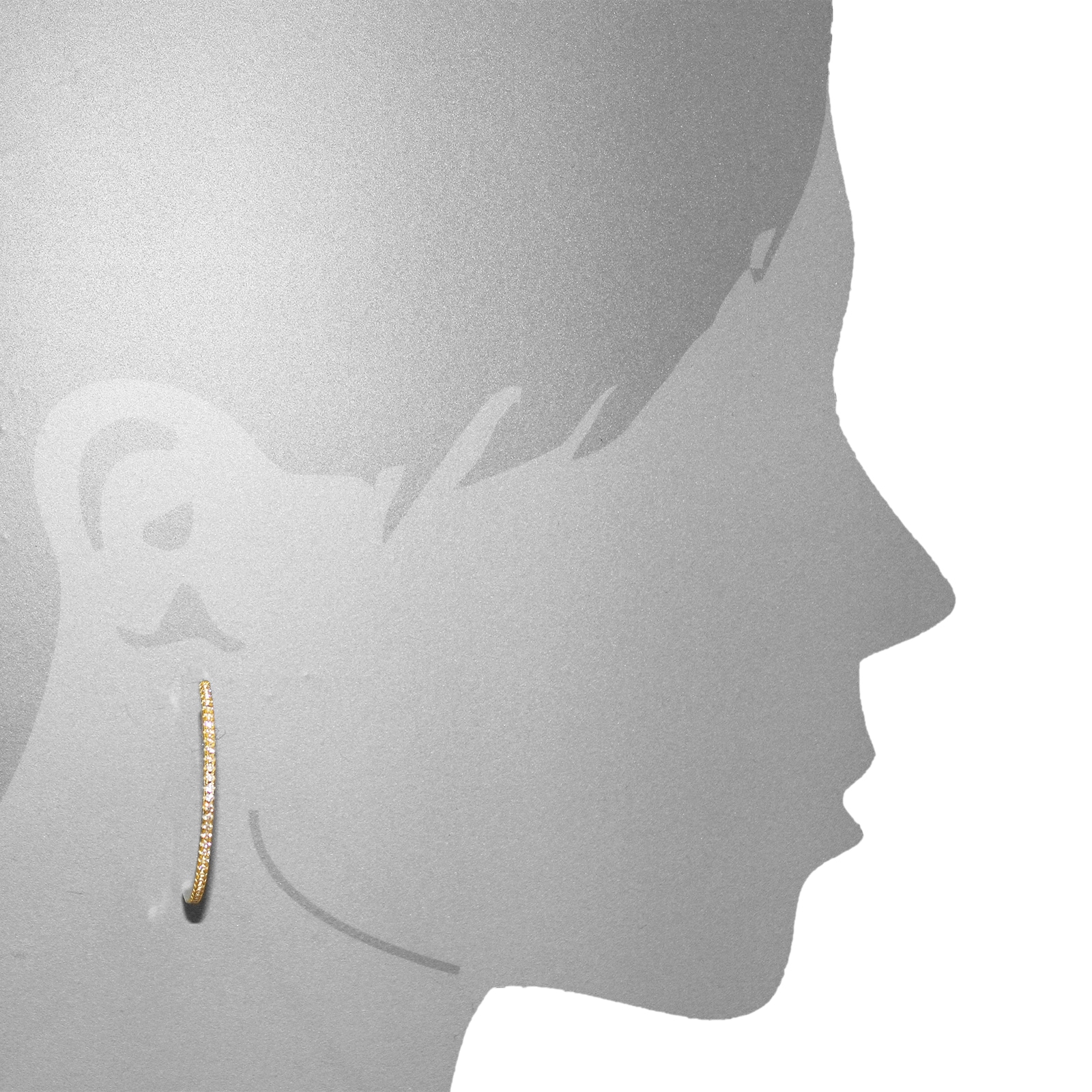 OSTSEE-SCHMUCK Klappcreolen »- Simone 40 mm - Silber 925/000, vergoldet - Zirkonia«