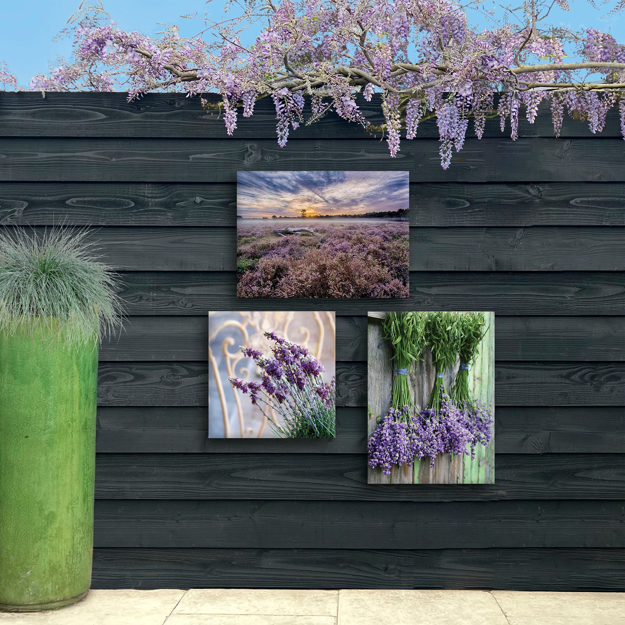 Art for the home Leinwandbild »Outdoor Lavendel 50x70cm« Blumen | Romantisch 1 Stk. tlg. Leinwand für draußen - Lavendel - 70x50cm
