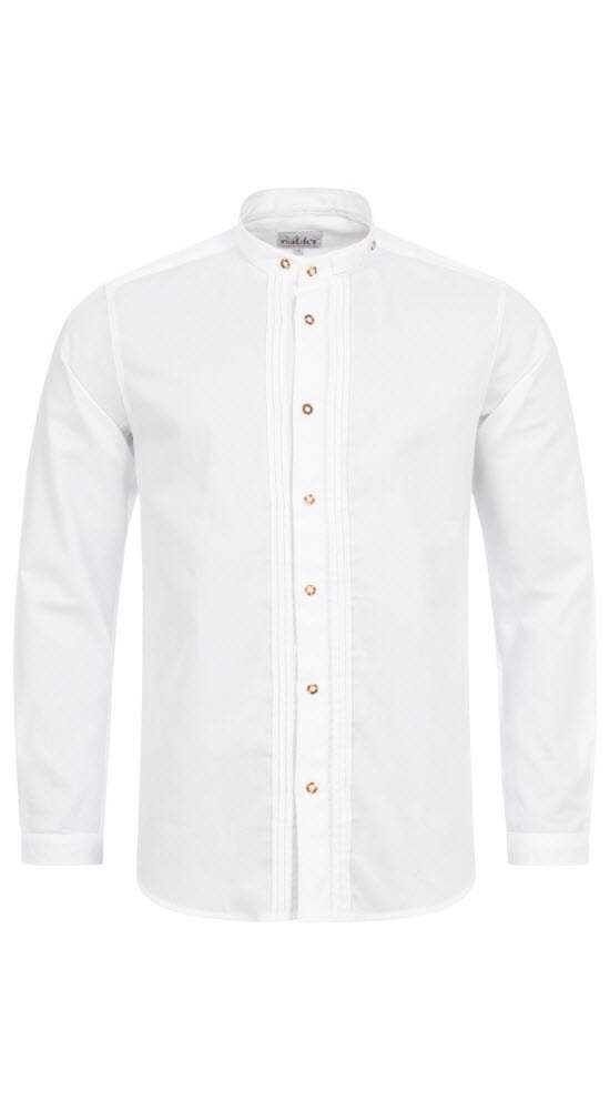 NÜBLER Herren Trachtenhemd "Trachtenhemd Langarm Johann", weiß, Gr. XL, Obermaterial: 100% Baumwolle CO., Hemden