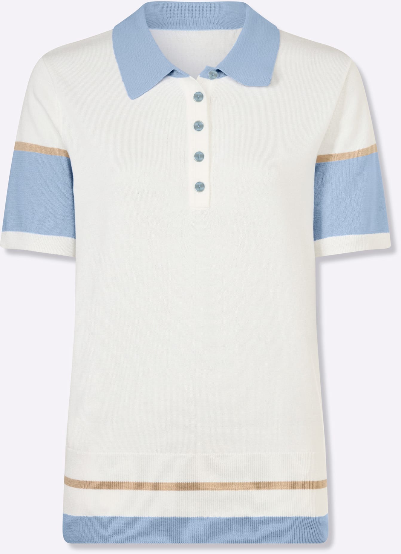 HEINE Pullover Women's Short Sleeve Ecru 38 3